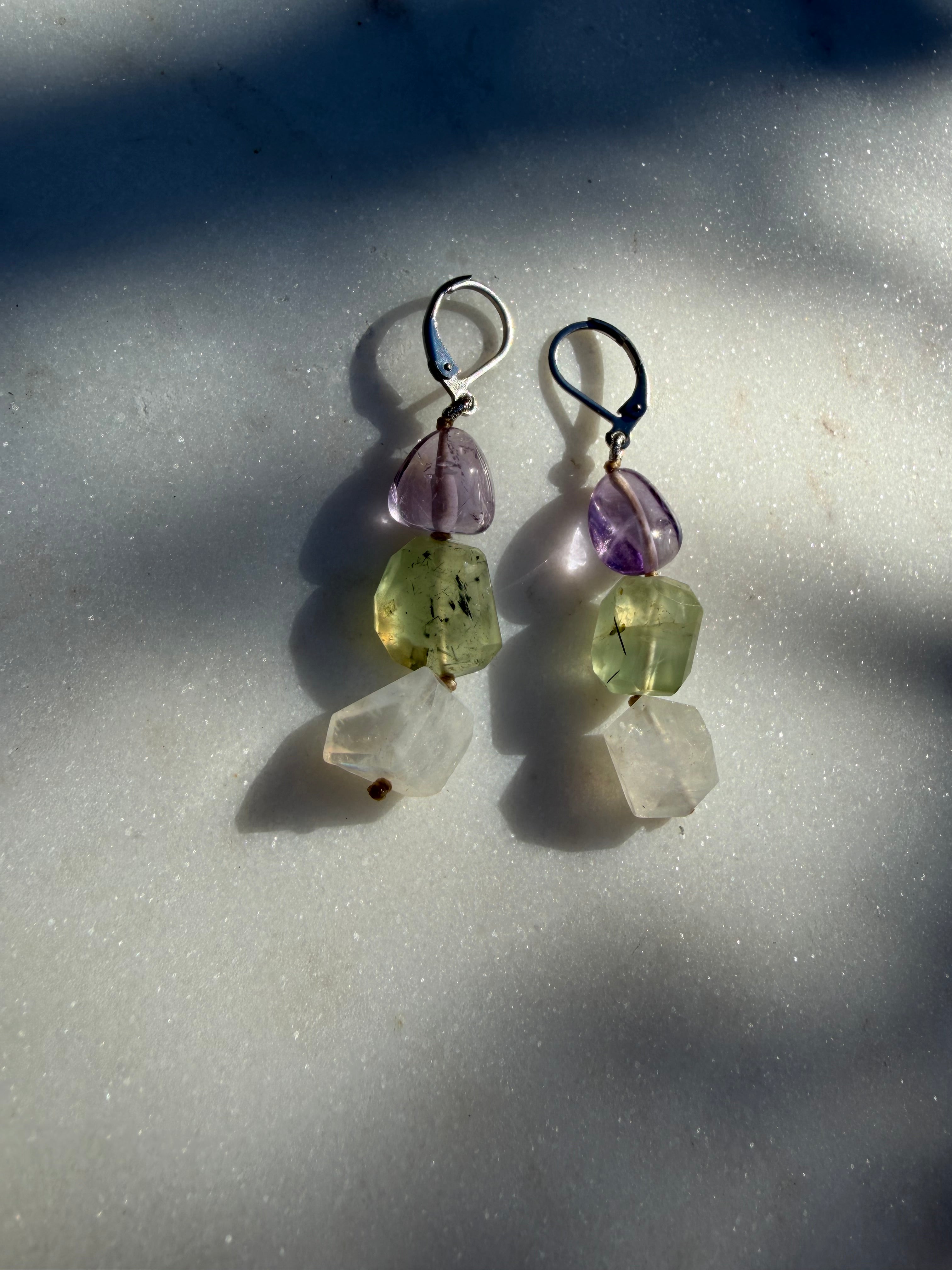 Future Nomads Earrings Nomad Drops Amethyst Mix