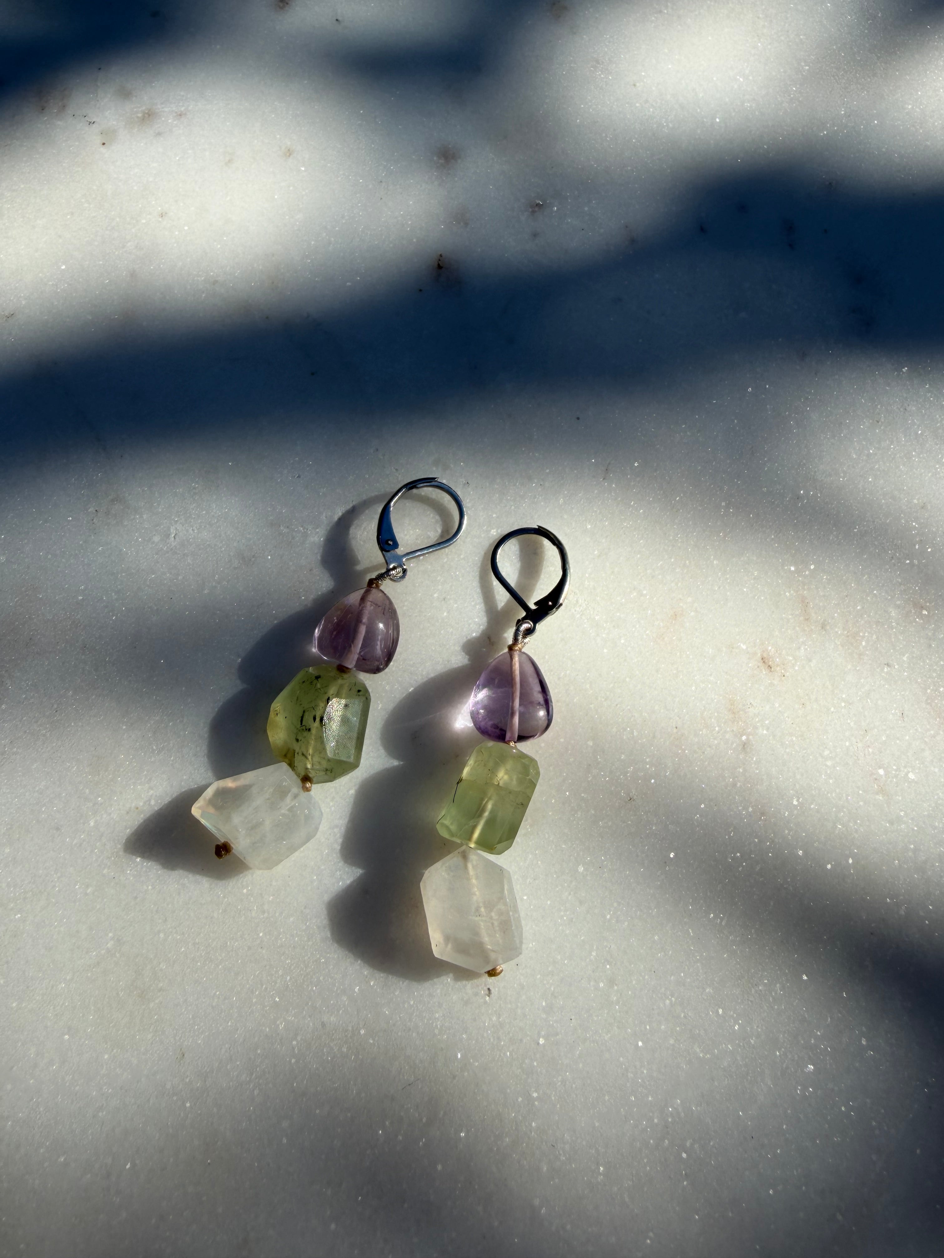 Future Nomads Earrings Nomad Drops Amethyst Mix