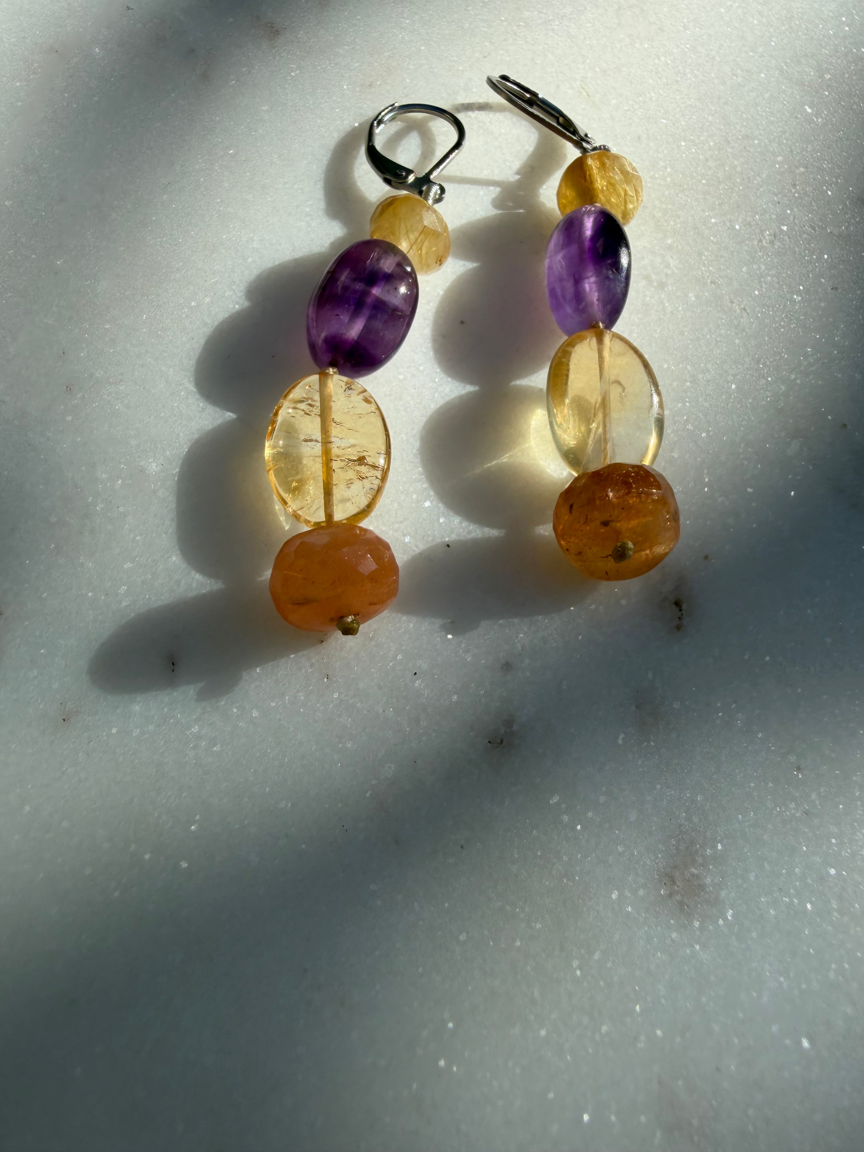 Nomad Drops Sunstone | Earrings