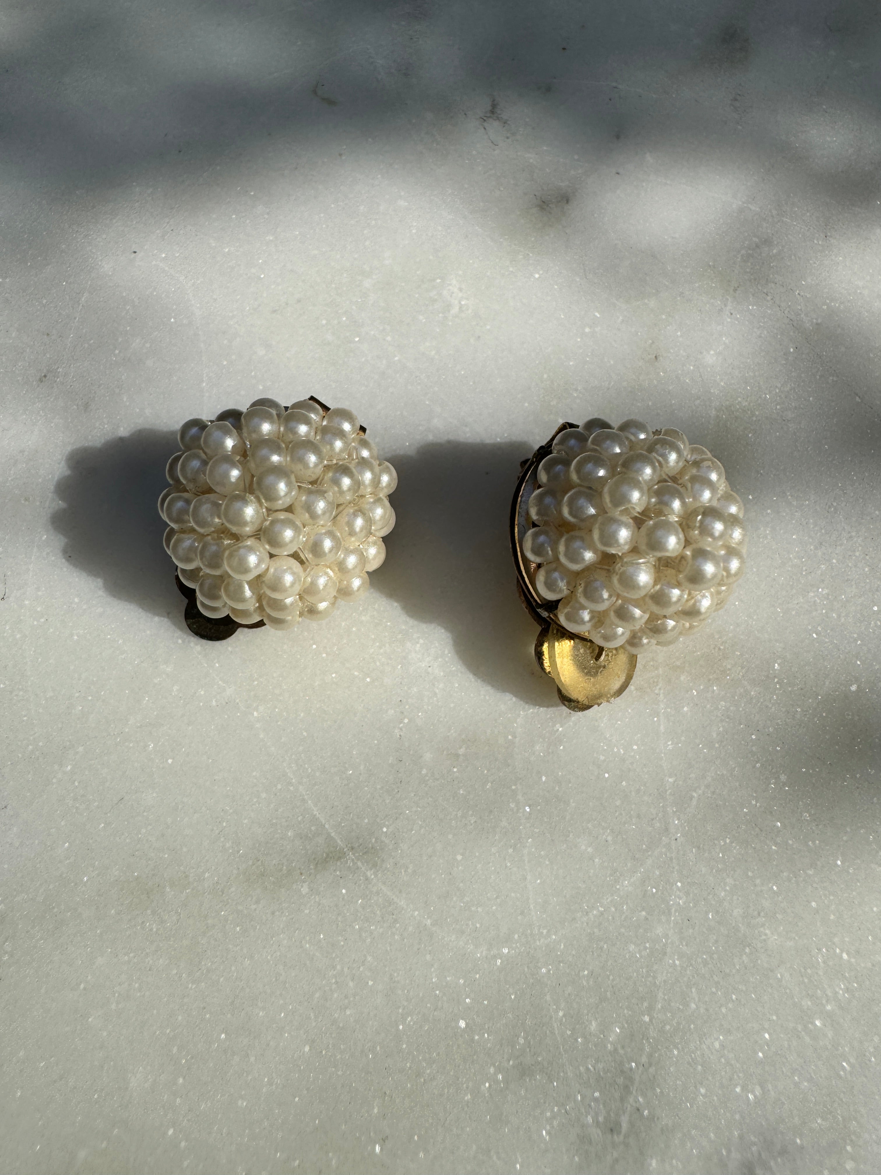 Future Nomads Earrings Pearl Vintage Clip Earrings