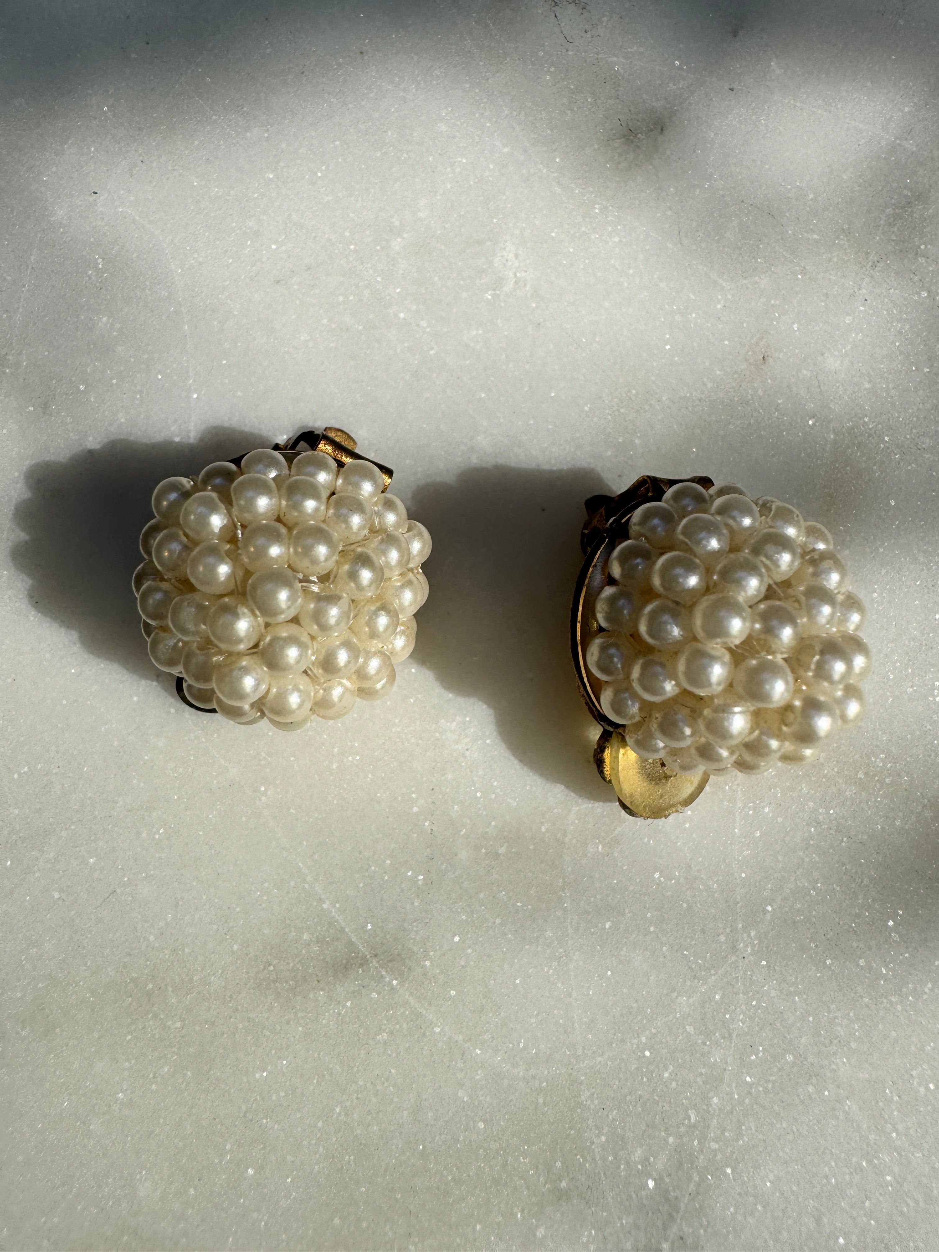 Future Nomads Earrings Pearl Vintage Clip Earrings