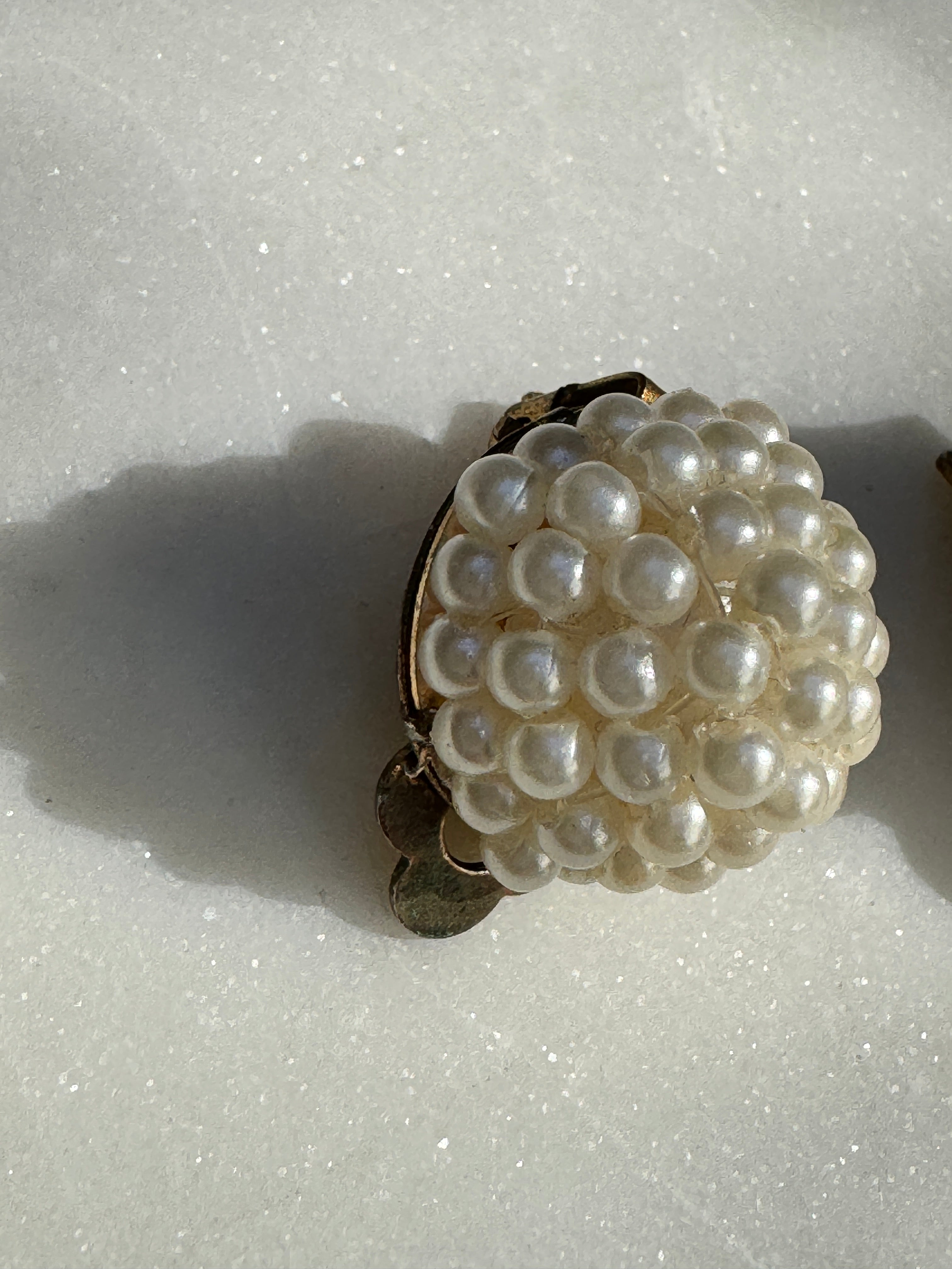 Future Nomads Earrings Pearl Vintage Clip Earrings