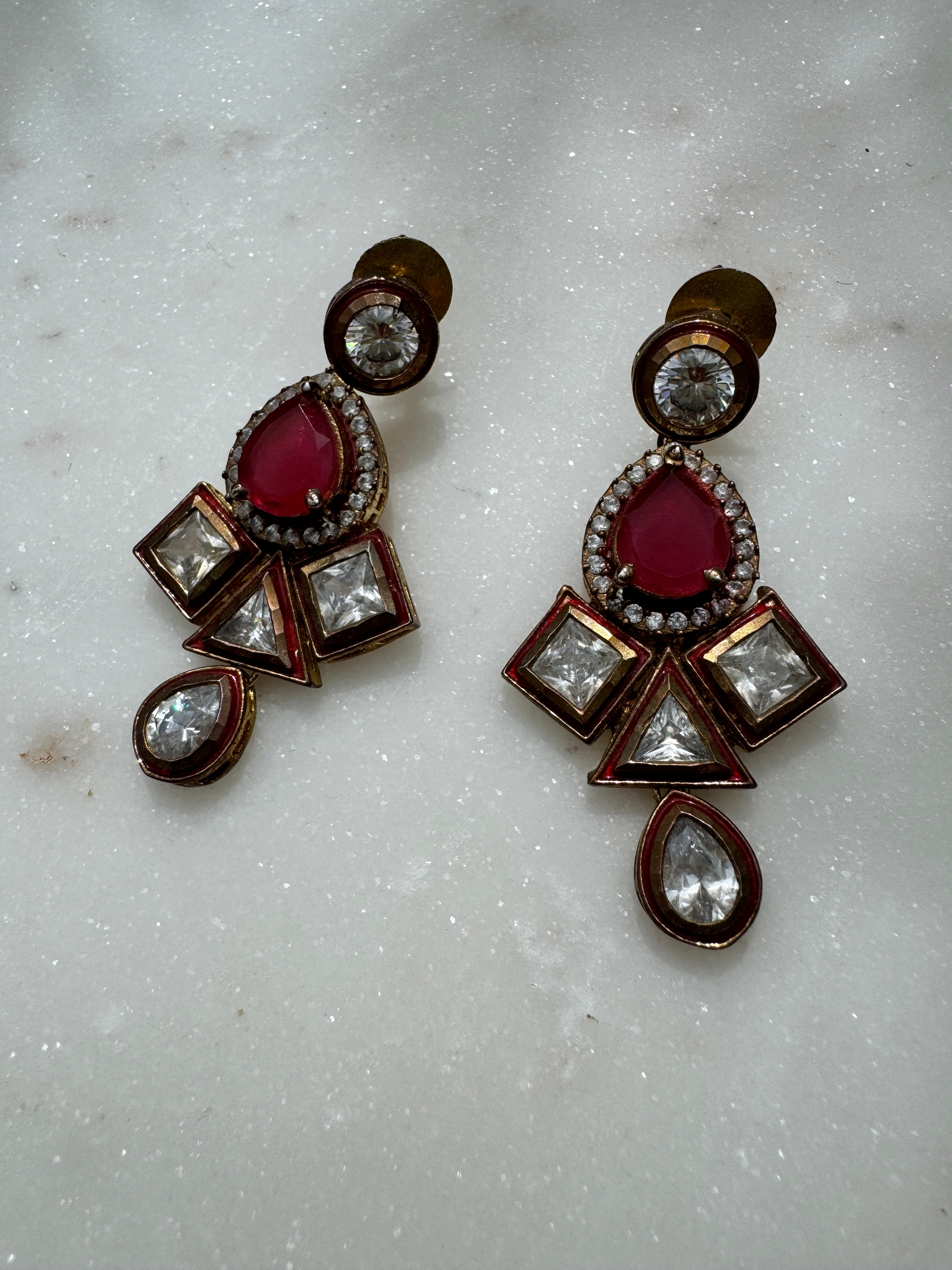 Red agate online earrings