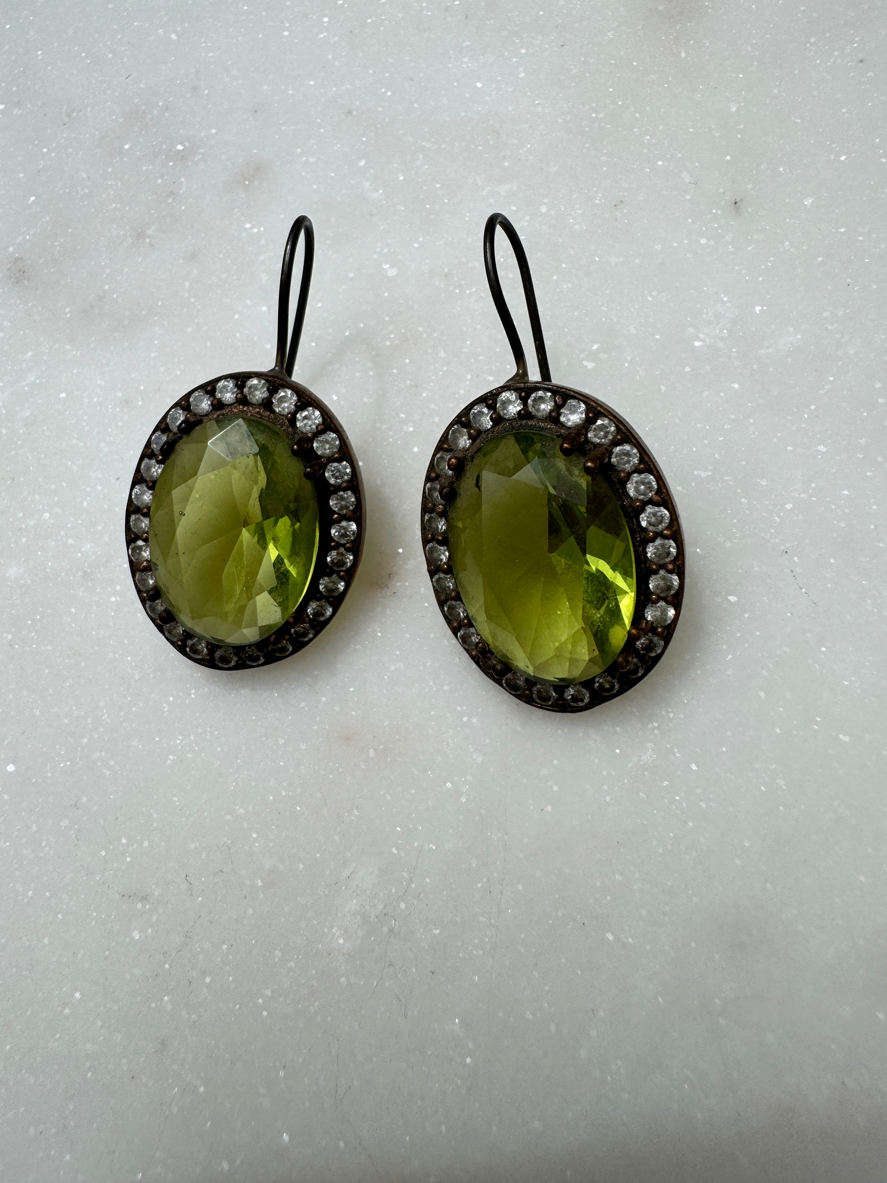Future Nomads Earrings Turkish Crystal Earrings Green