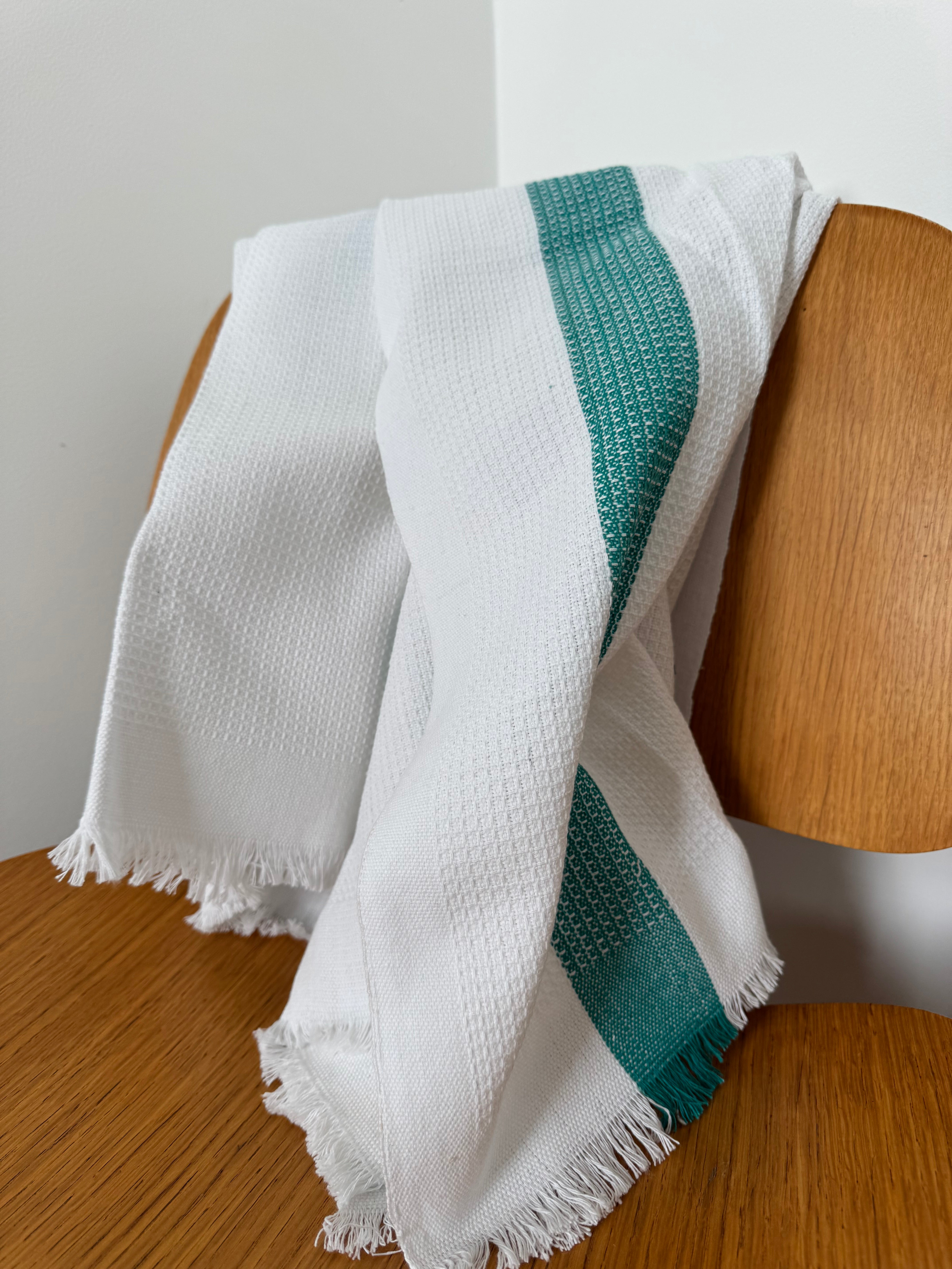 Cotton Towel Waffle Green | Homewares