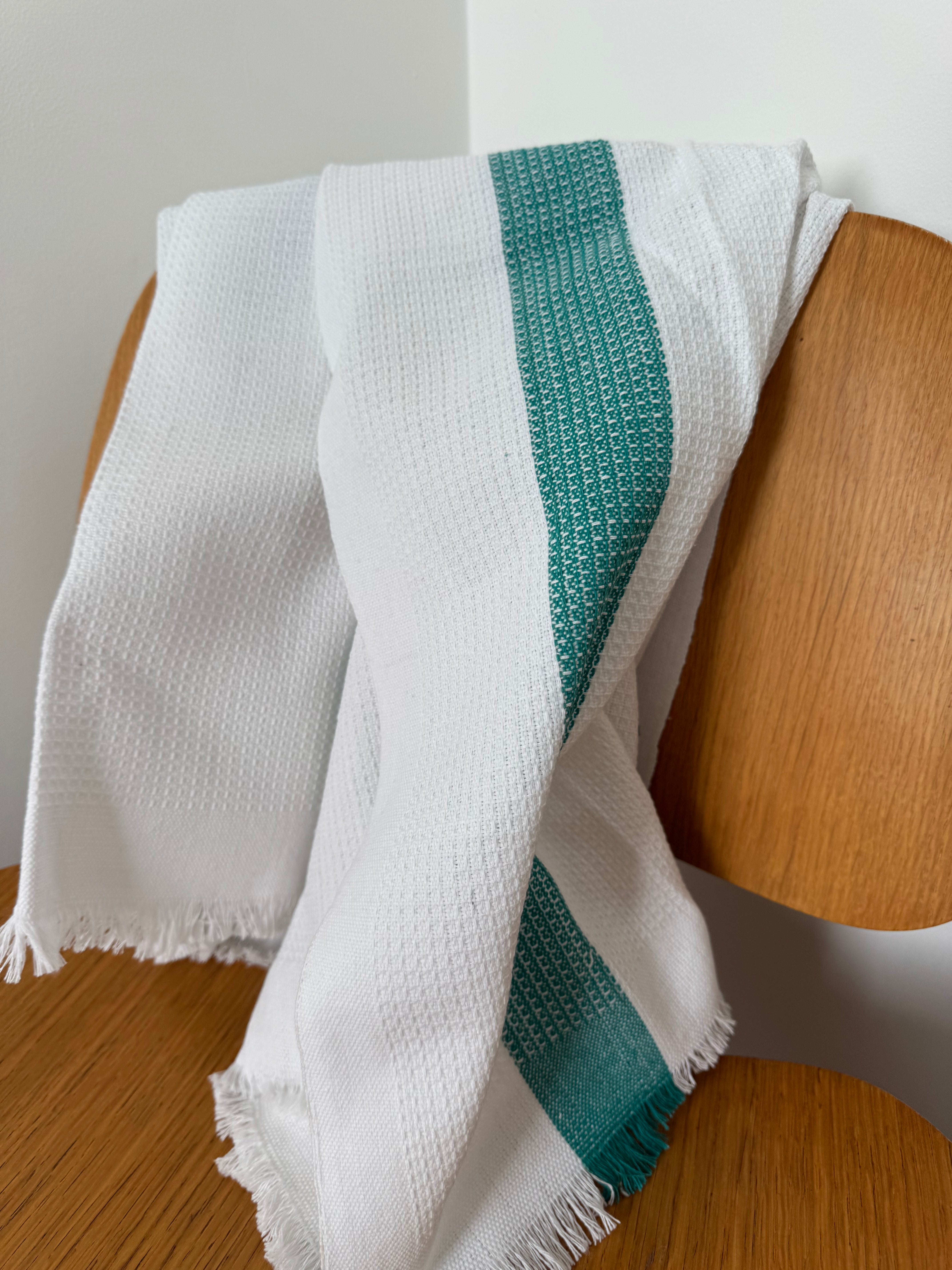 Cotton Towel Waffle Green | Homewares