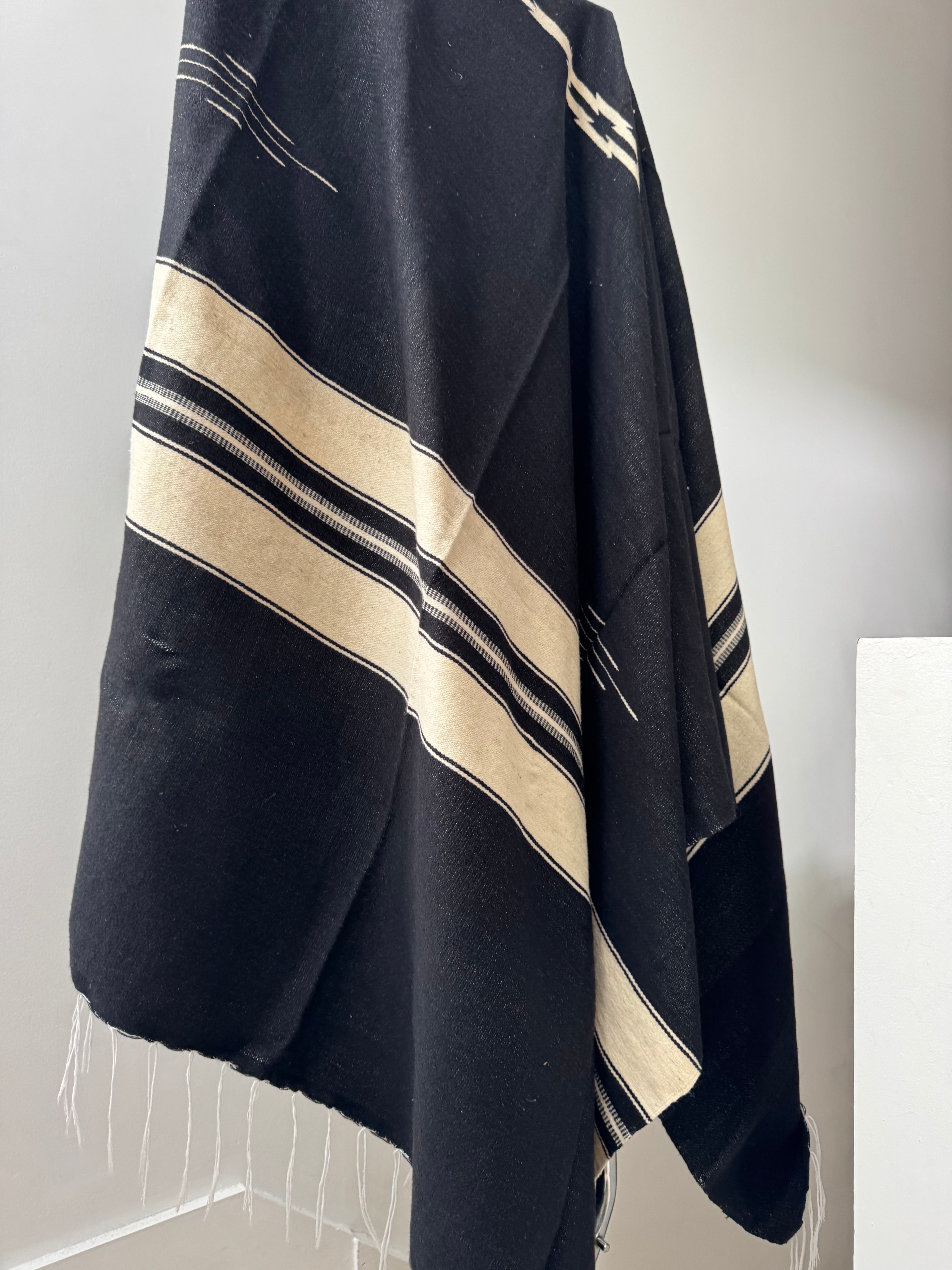 Future Nomads Homewares Mexican Hand Loomed Blanket Black