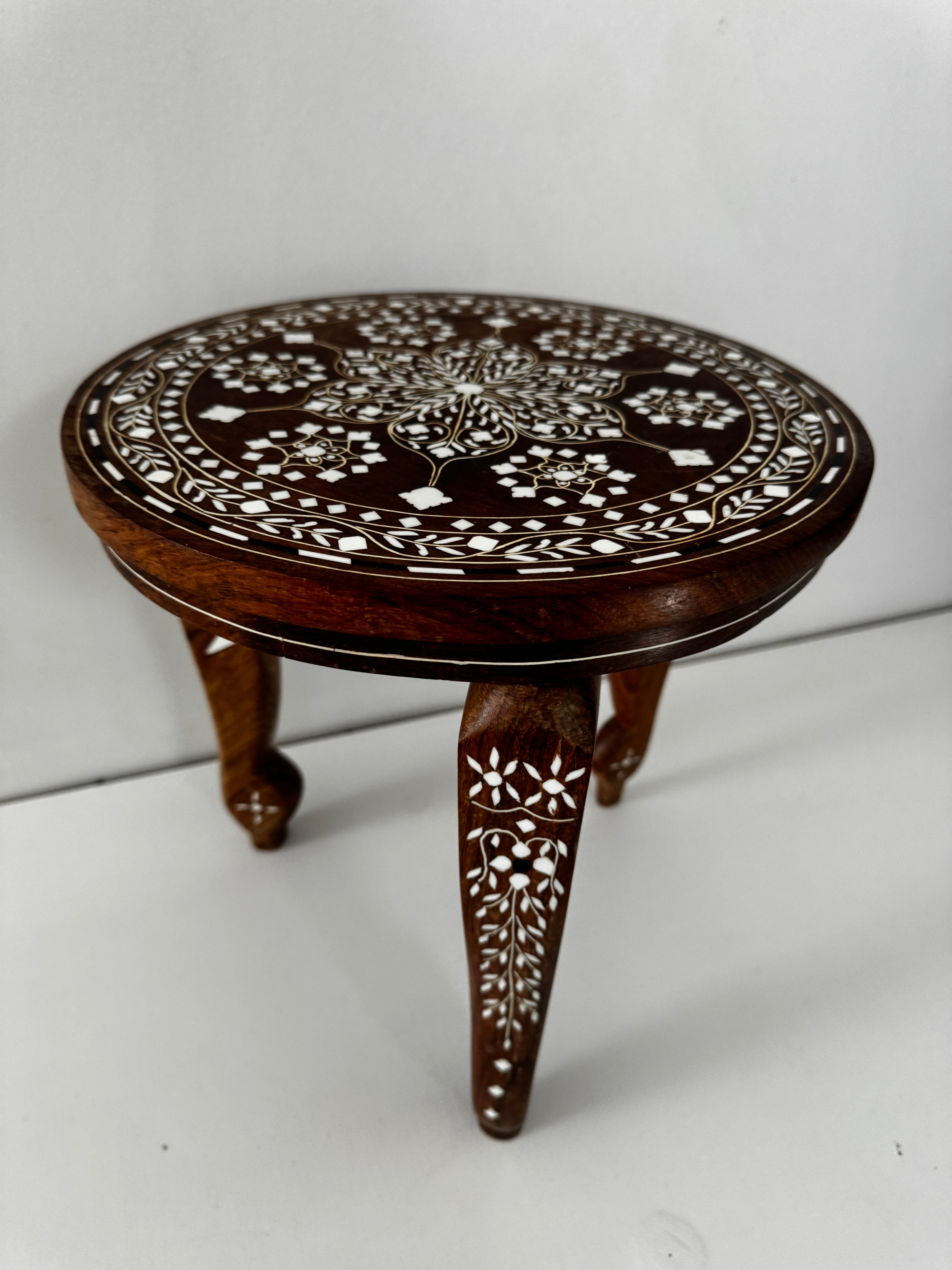 Rosewood Inlay Table Round | Homewares
