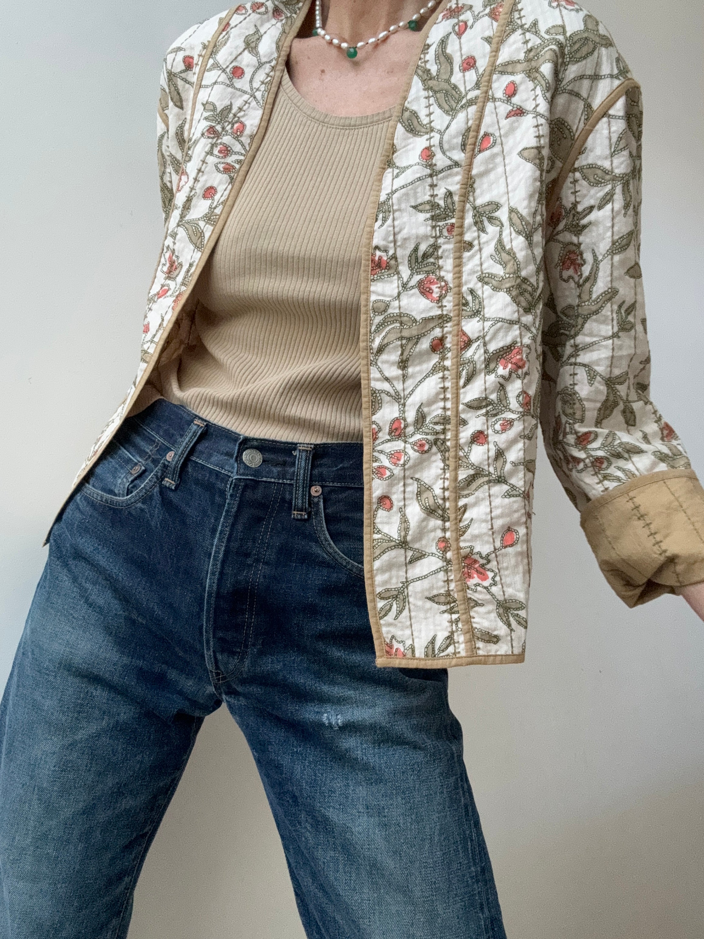 Future Nomads Jackets Floral Light Quilted Jacket