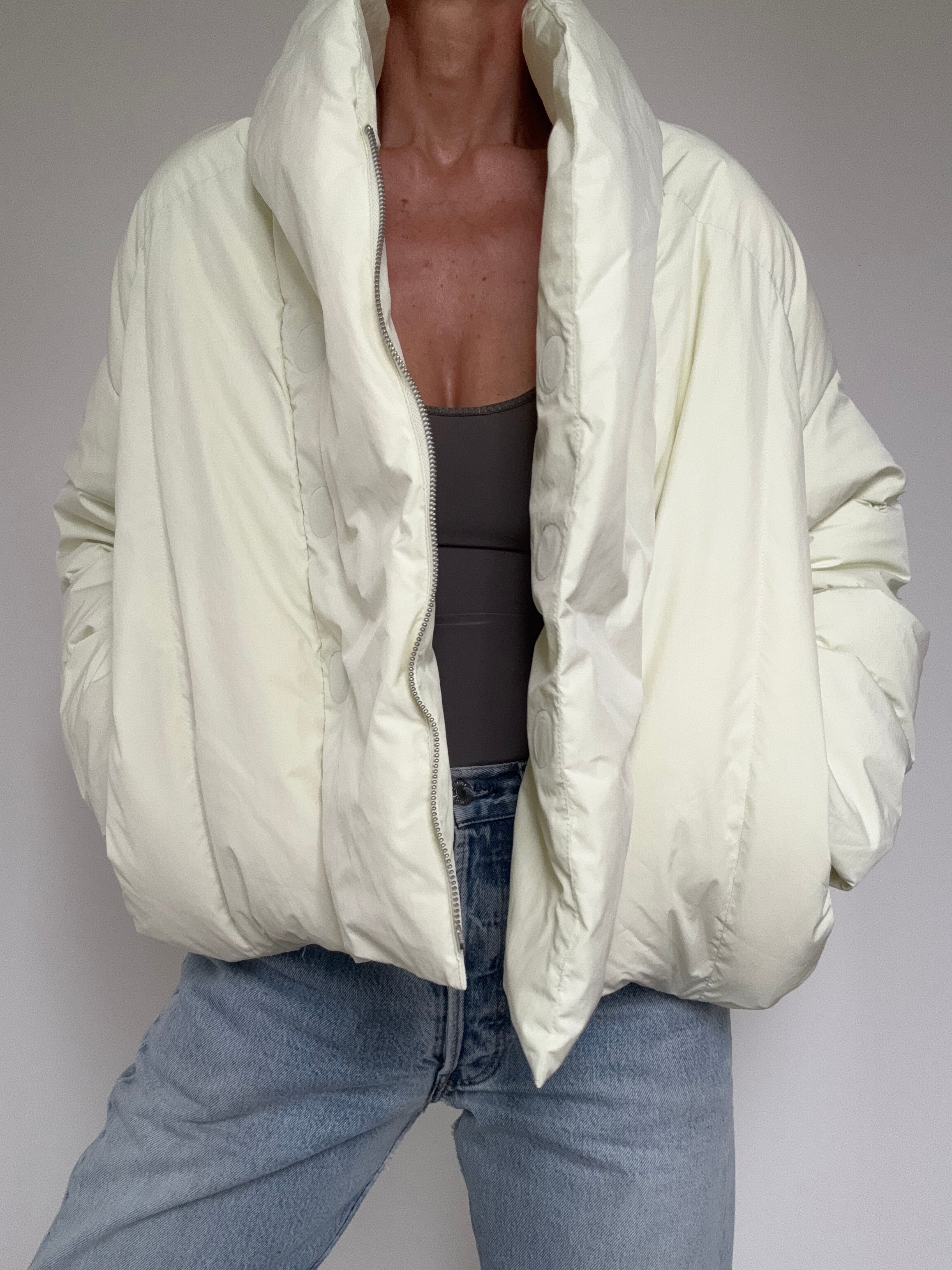 Future Nomads Jackets Free size Lime Kimono Puffer