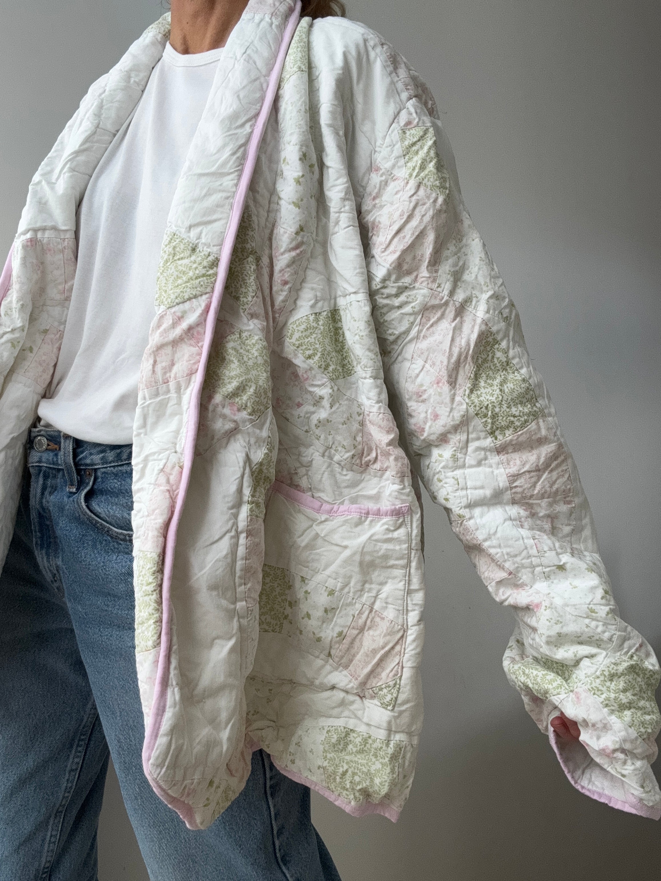 Future Nomads Jackets Free Size / Pastel Upcycled Quilt Jacket Pastel