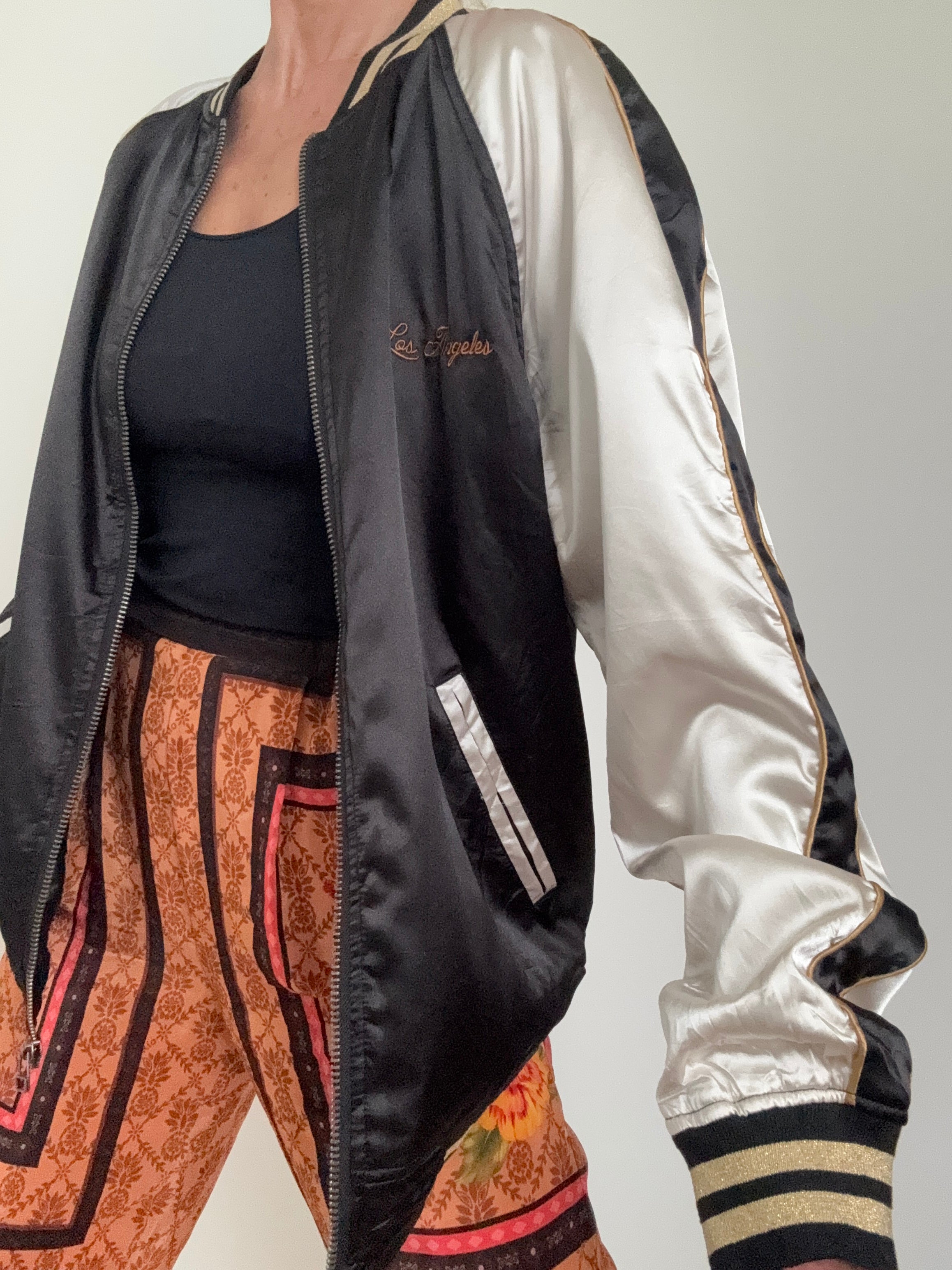 Future Nomads Jackets Large Los Angeles Satin Bomber