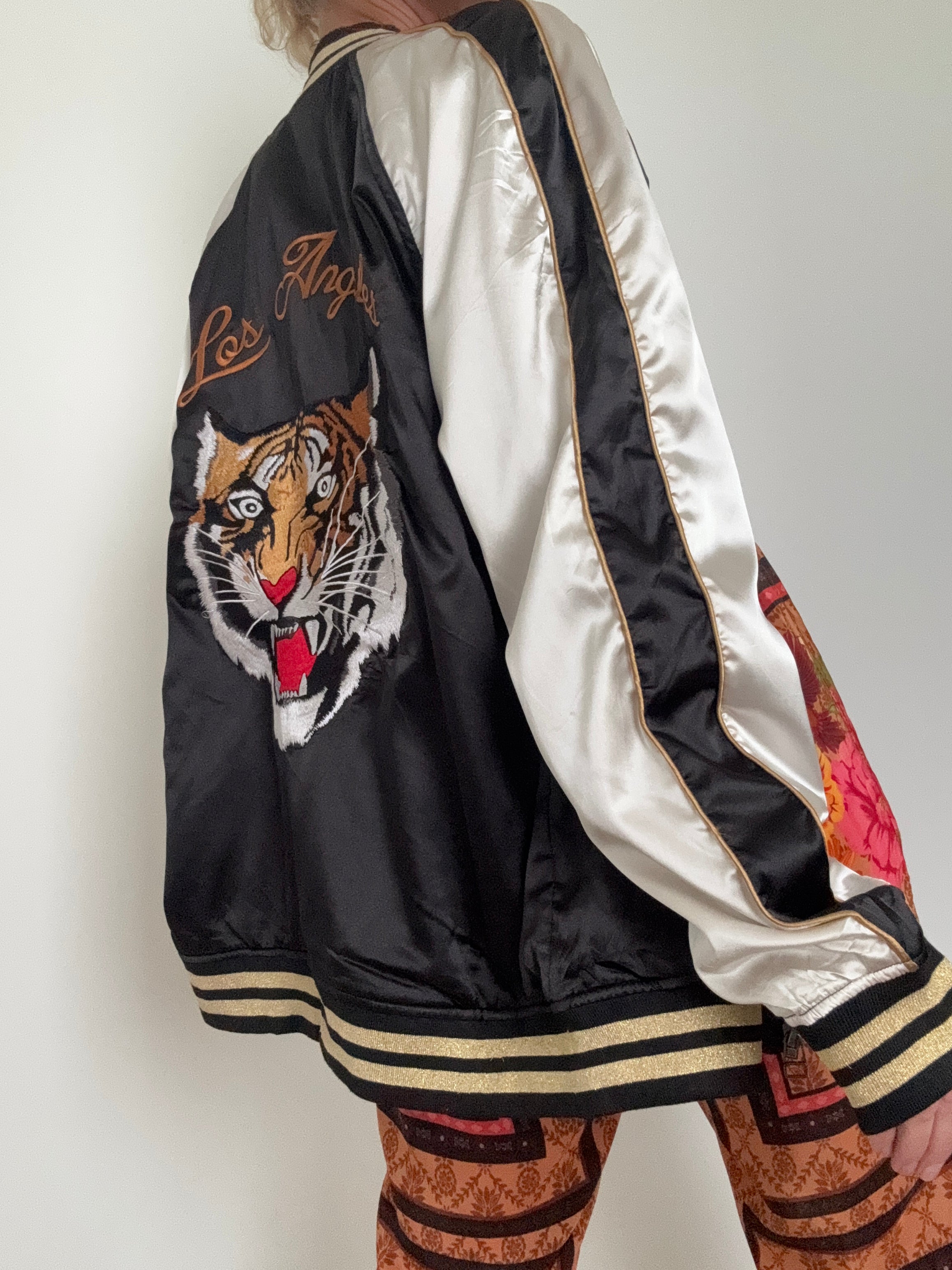 Future Nomads Jackets Large Los Angeles Satin Bomber