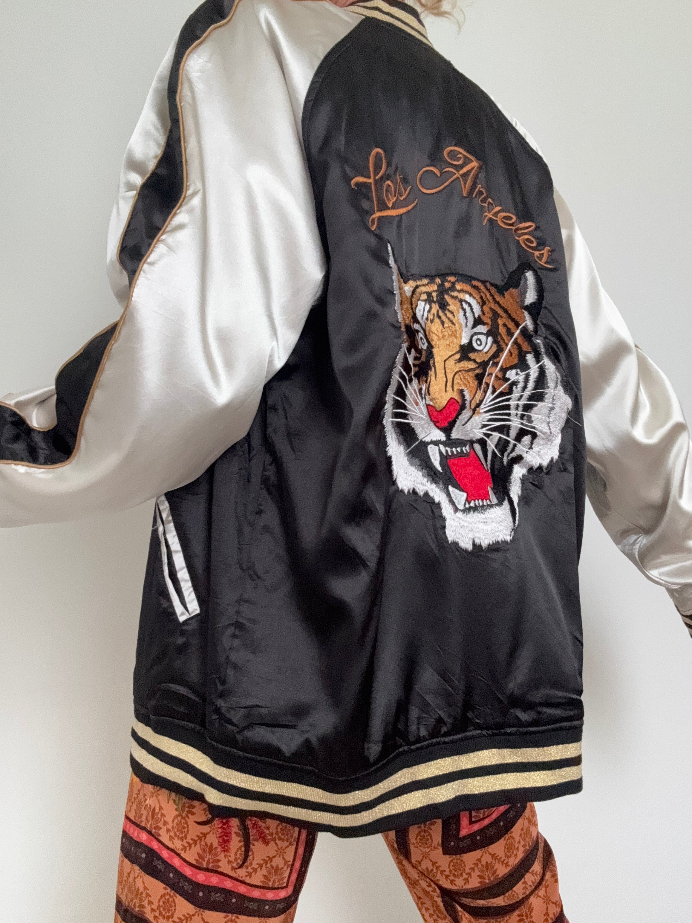 Future Nomads Jackets Large Los Angeles Satin Bomber