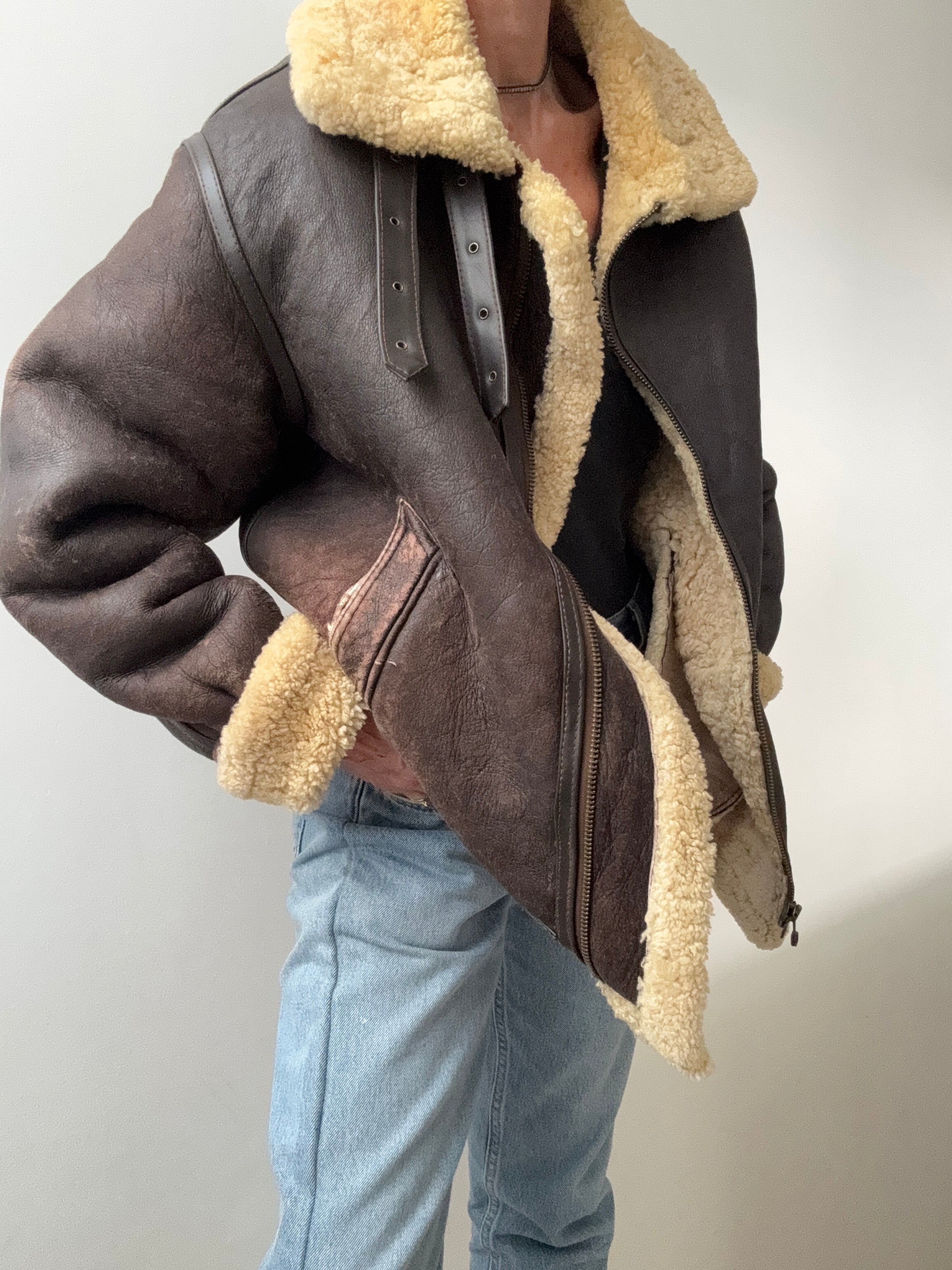 Future Nomads Jackets Large-XLarge Original Vintage Shearling Jacket