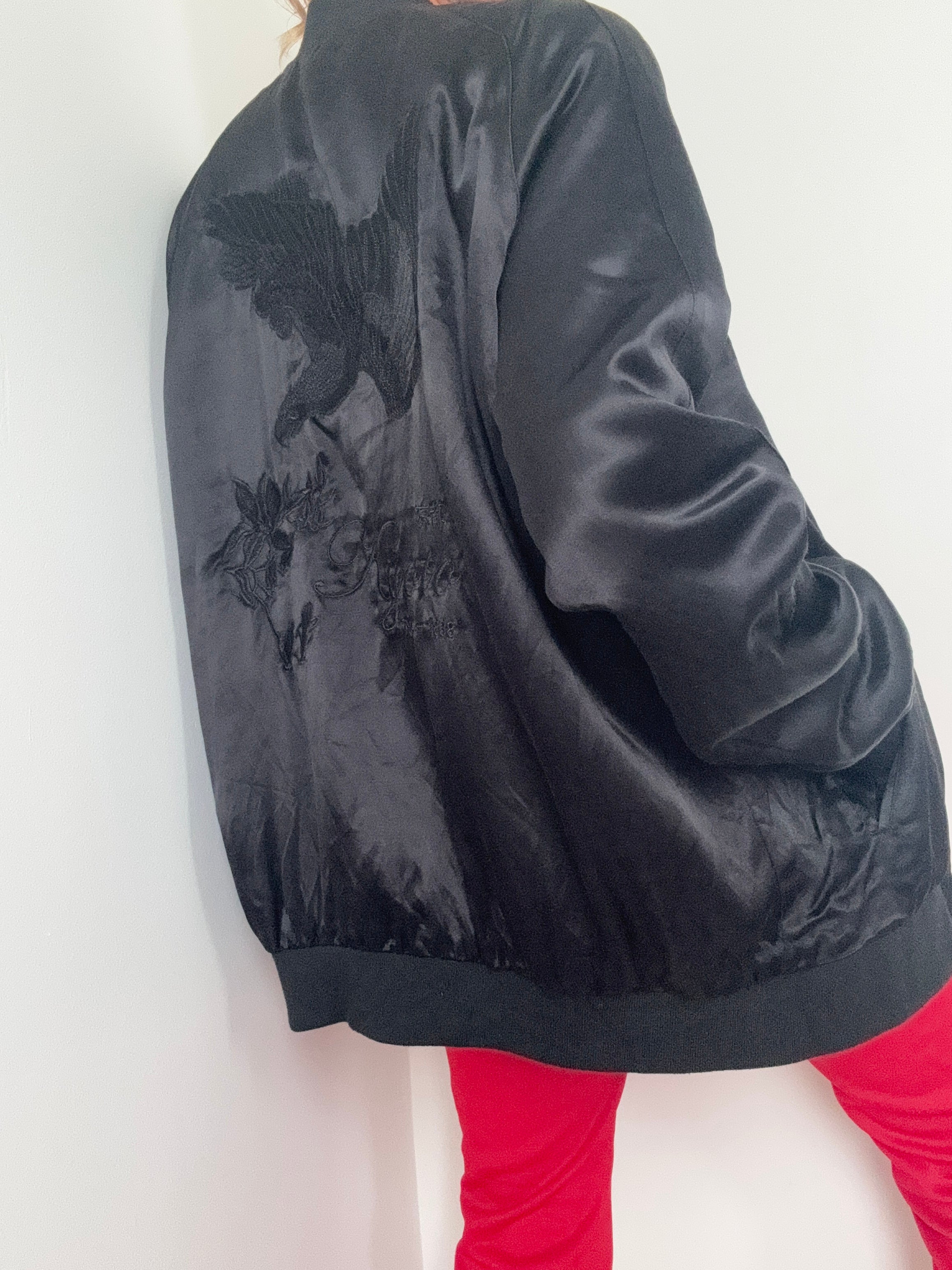 Future Nomads Jackets Large-XLarge Reversible Satin Kyoto Bomber Jacket