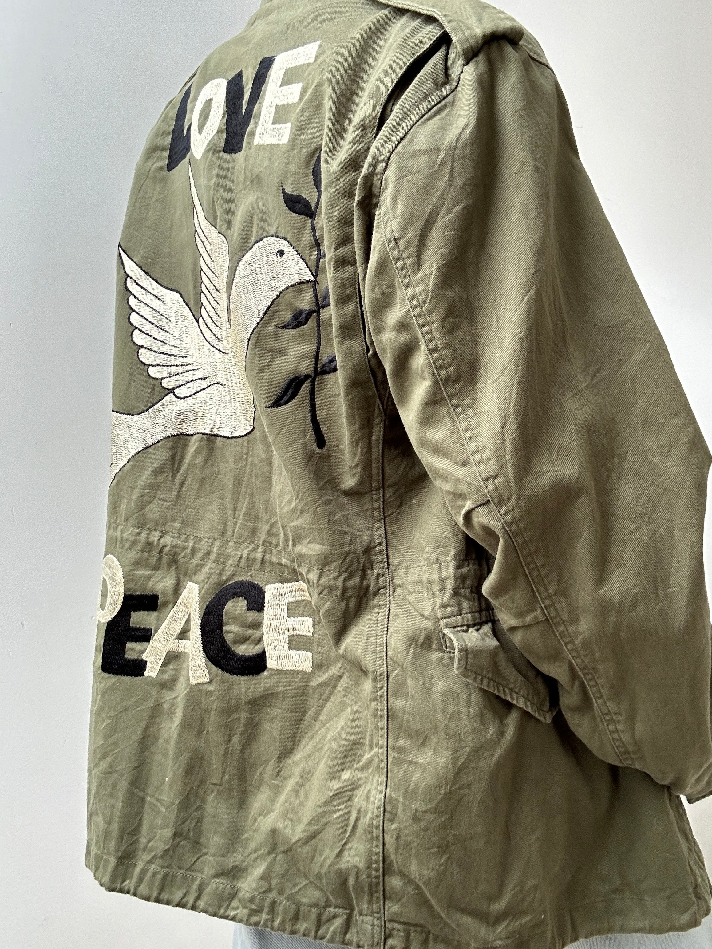 Future Nomads Jackets Med-Large Peace Love Army Jacket SS241
