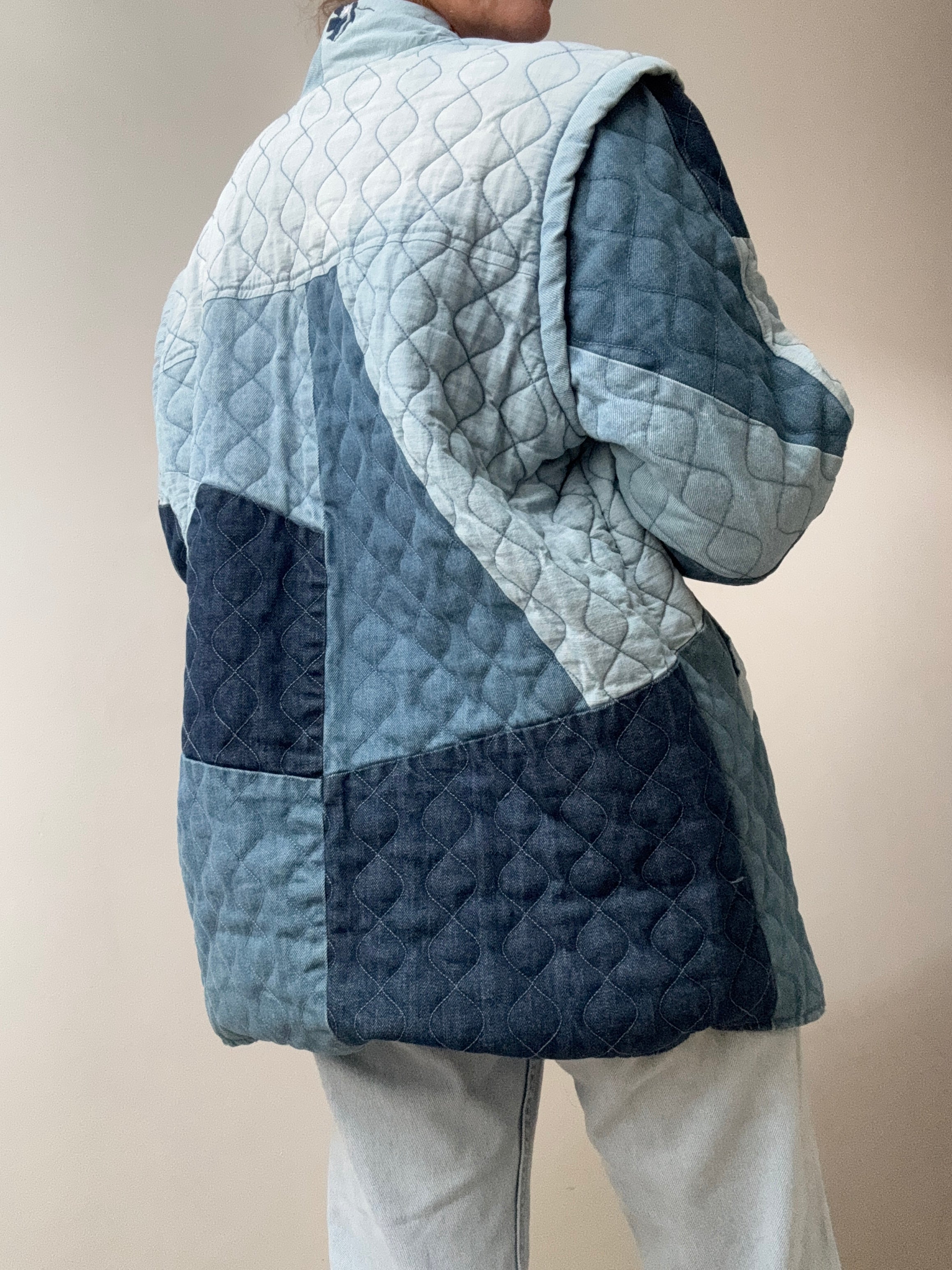 Future Nomads Jackets Medium Denim Patchwork Jacket