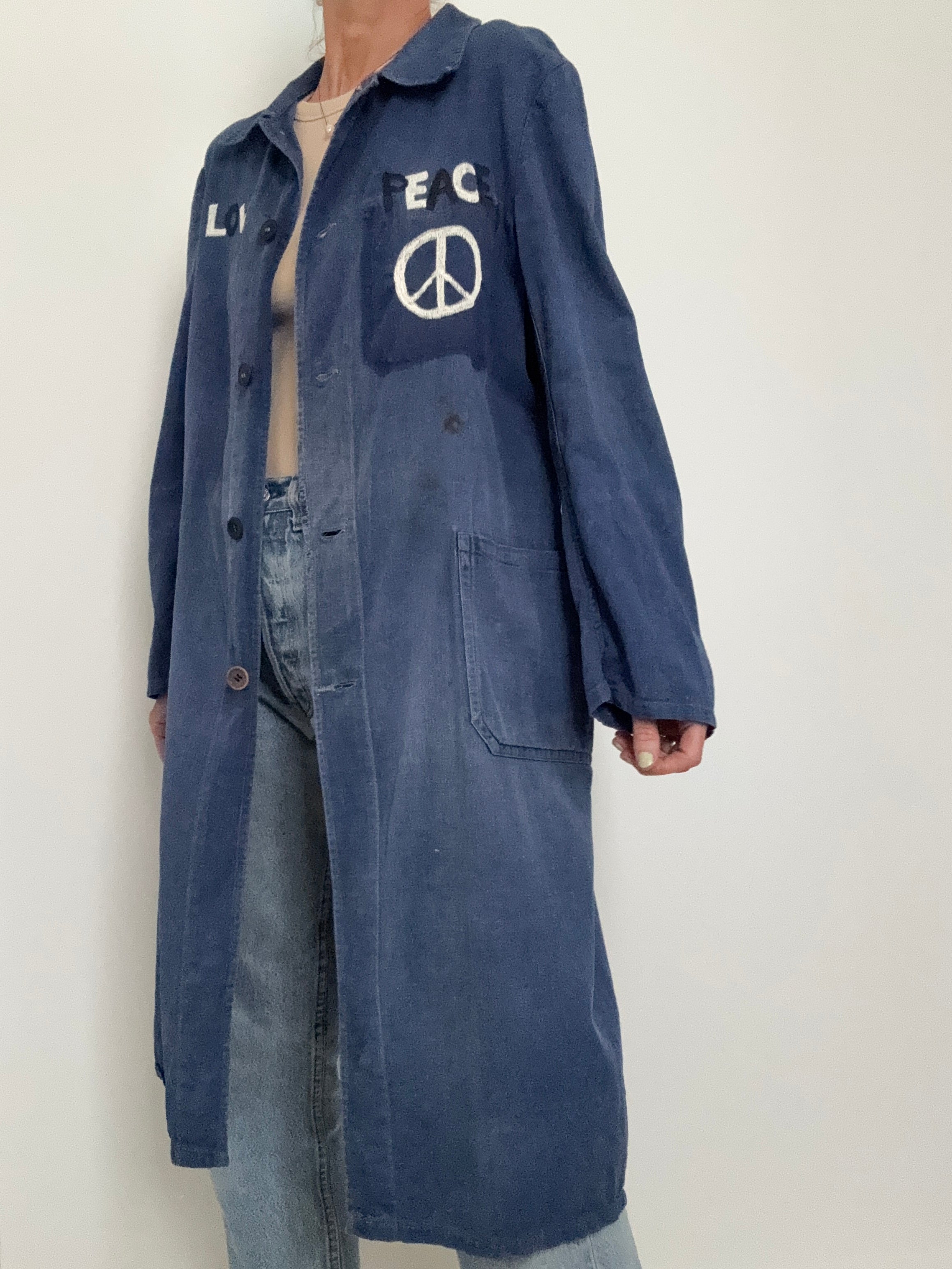 Future Nomads Jackets Medium Upcycled Blue Medical Coat