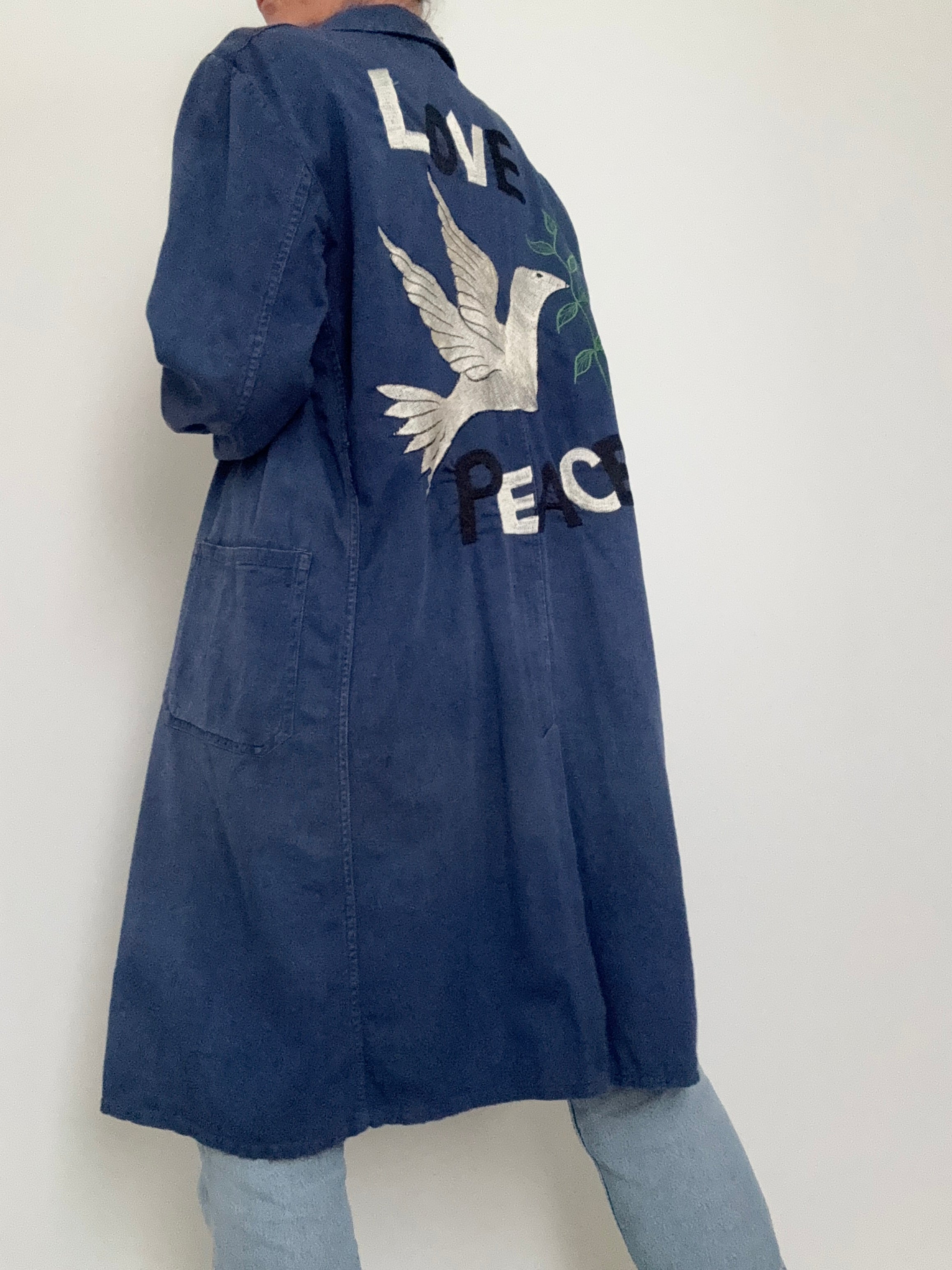 Future Nomads Jackets Medium Upcycled Blue Medical Coat