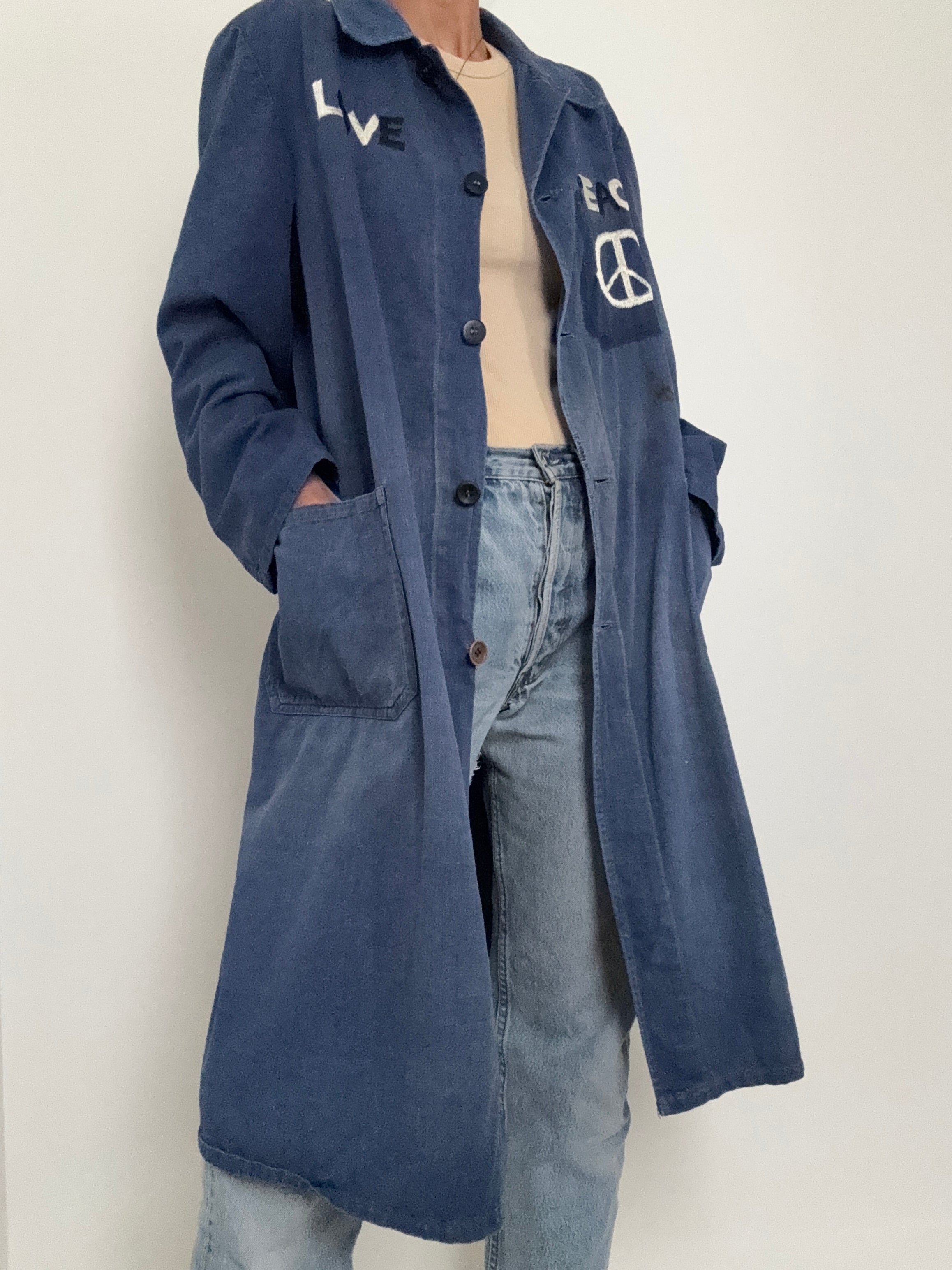 Future Nomads Jackets Medium Upcycled Blue Medical Coat