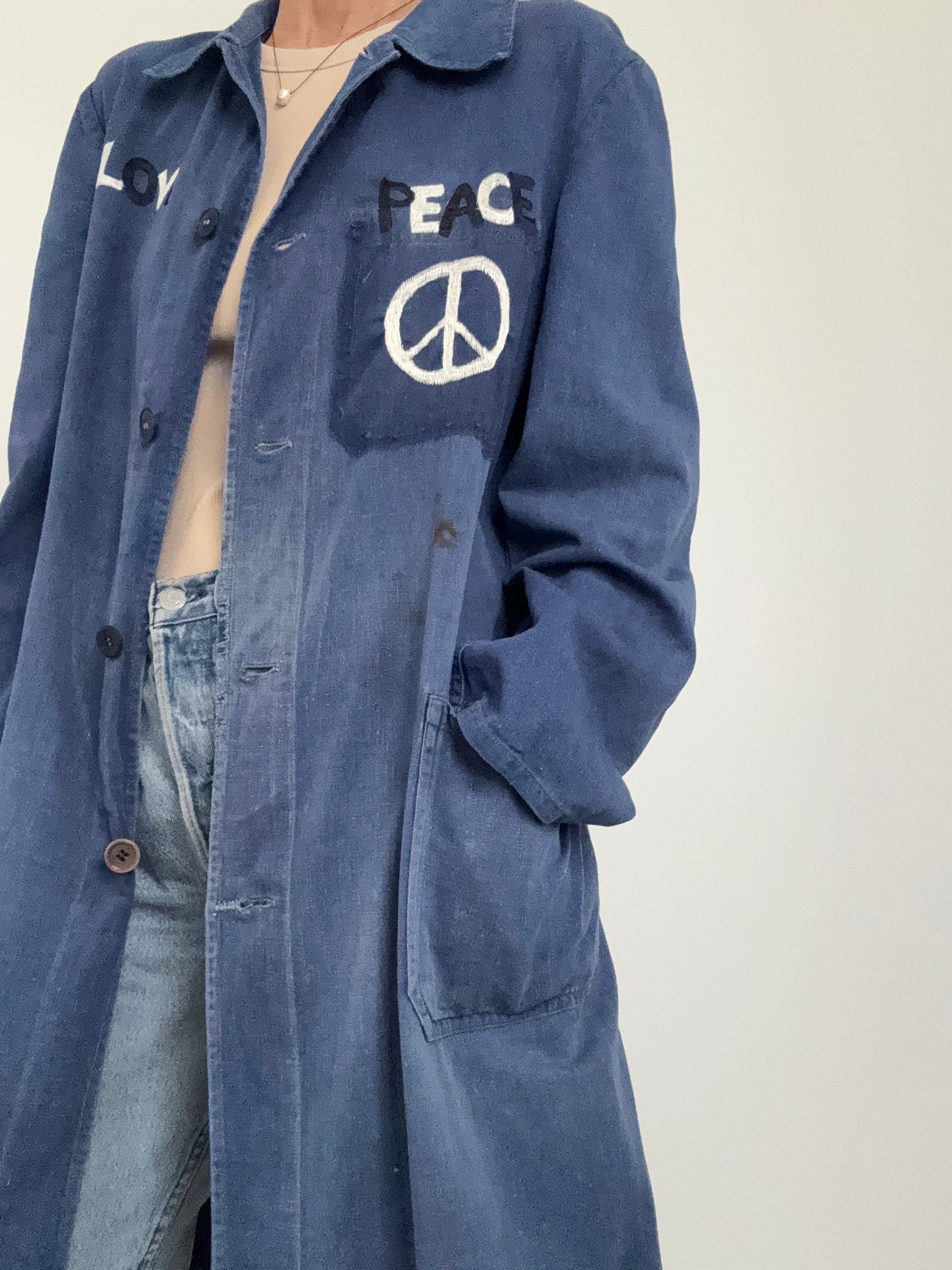 Future Nomads Jackets Medium Upcycled Blue Medical Coat