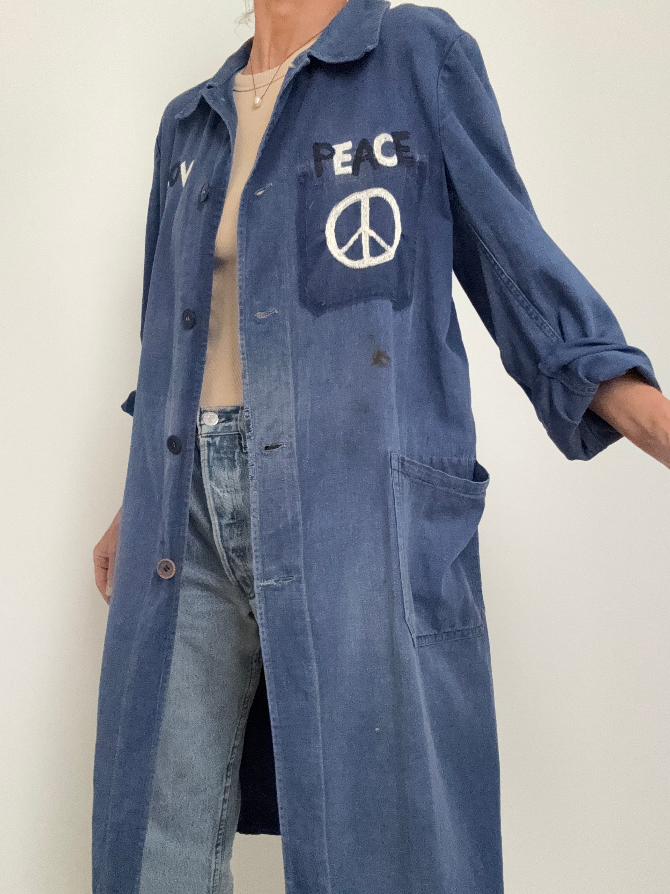 Future Nomads Jackets Medium Upcycled Blue Medical Coat