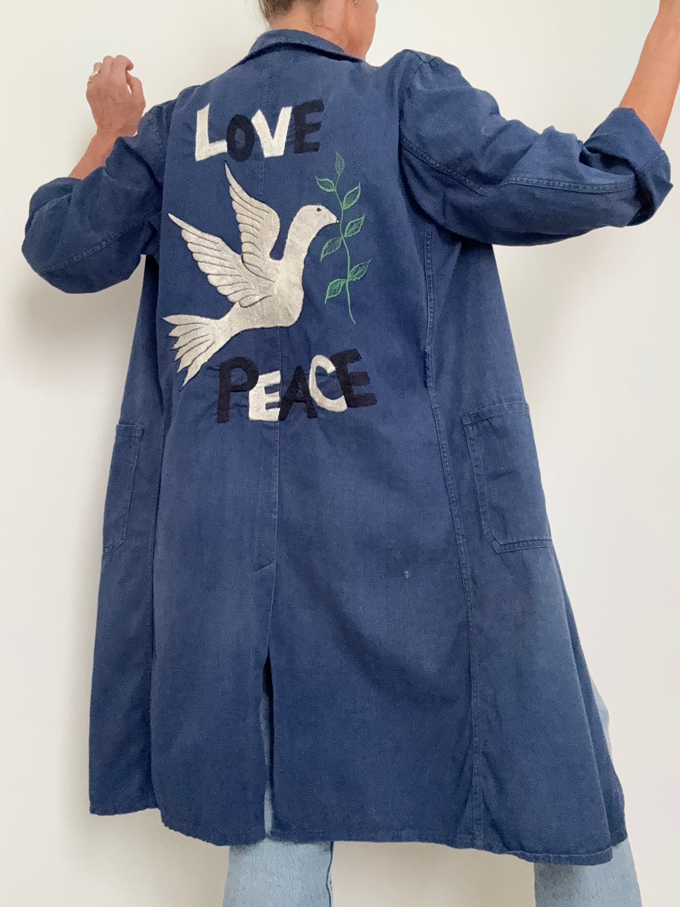 Future Nomads Jackets Medium Upcycled Blue Medical Coat
