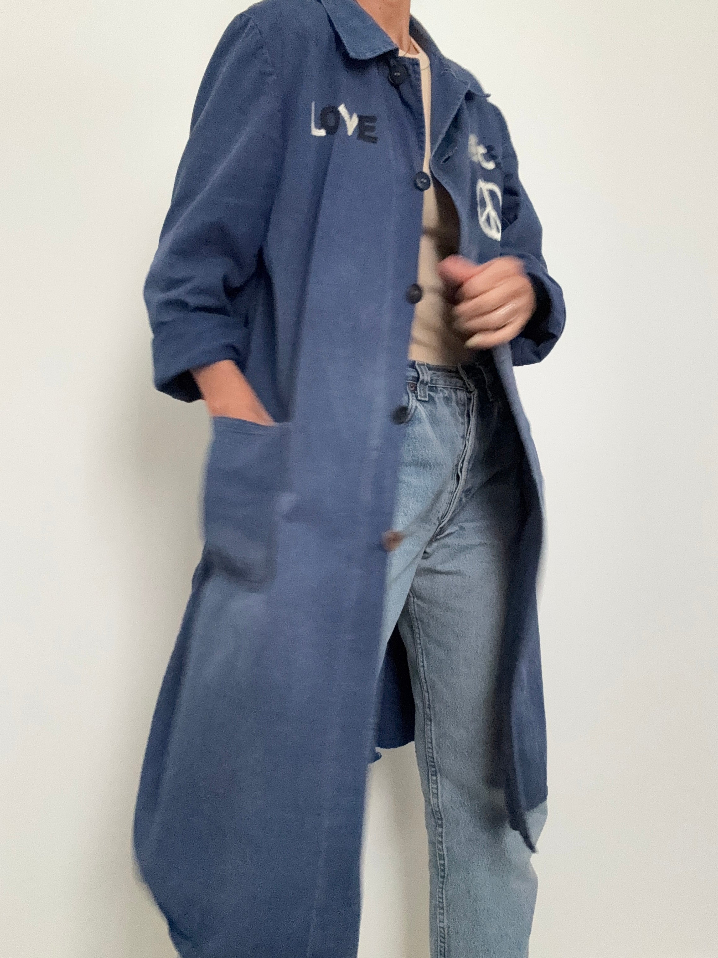 Future Nomads Jackets Medium Upcycled Blue Medical Coat