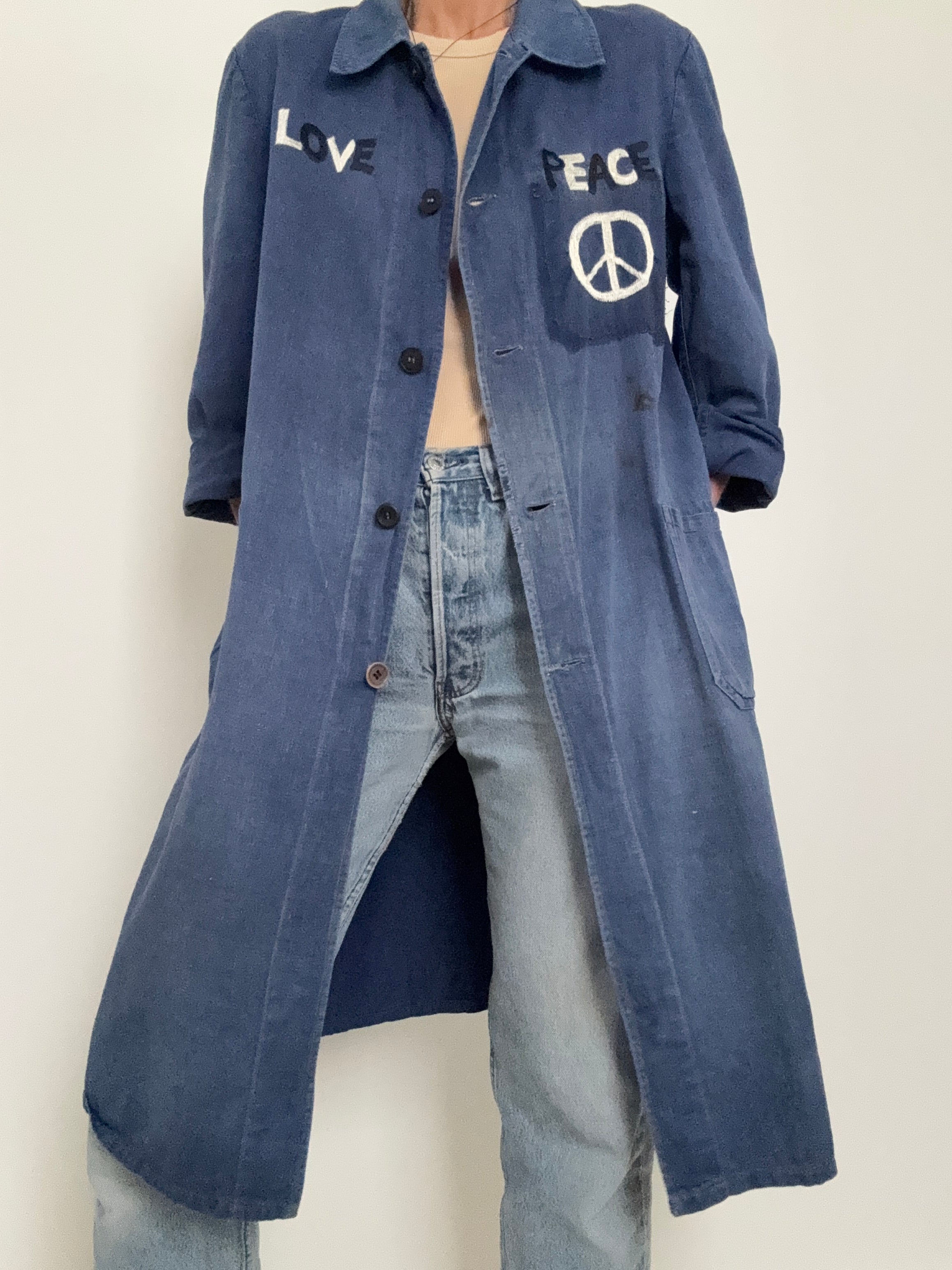 Future Nomads Jackets Medium Upcycled Blue Medical Coat
