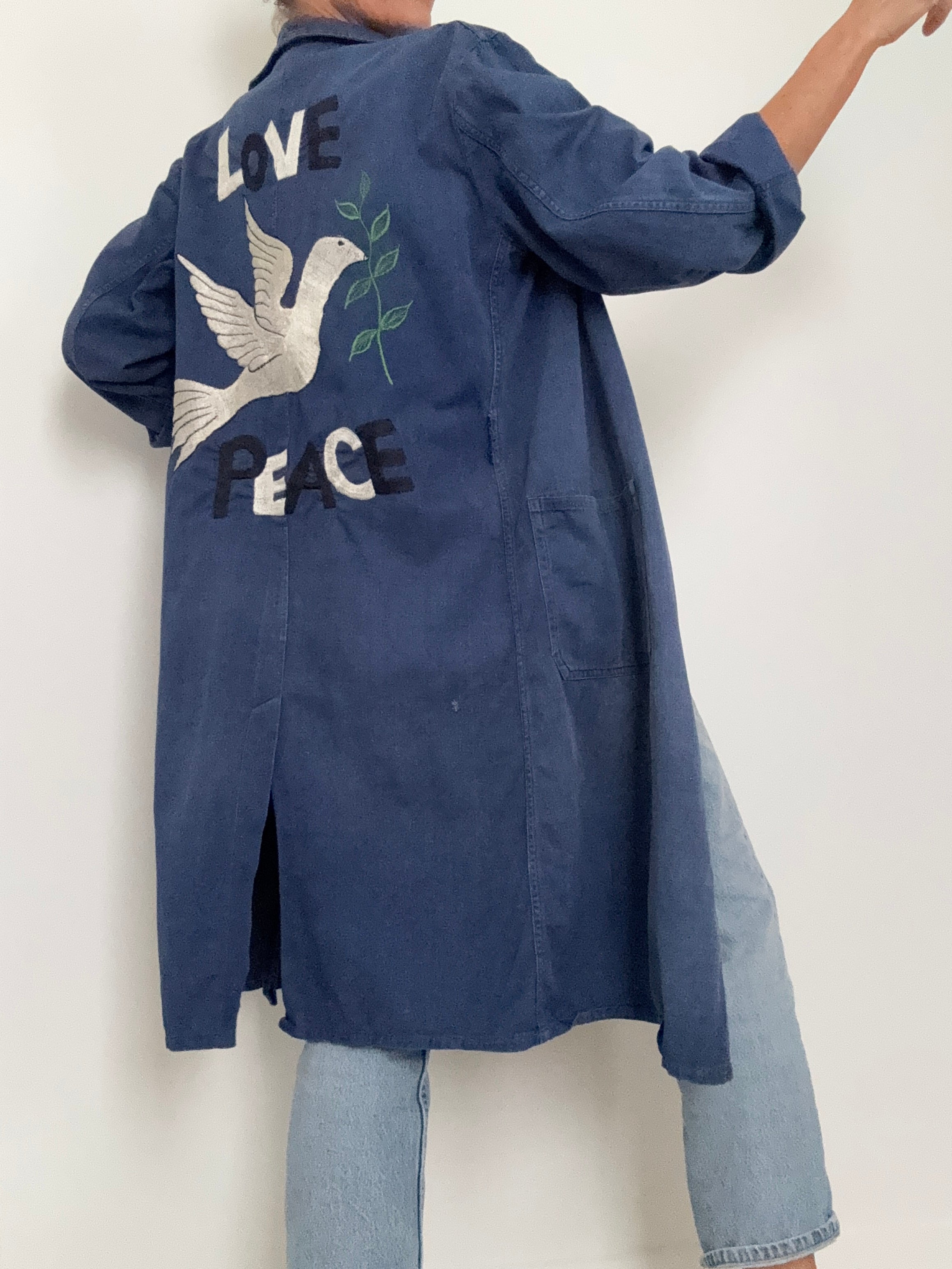Future Nomads Jackets Medium Upcycled Blue Medical Coat