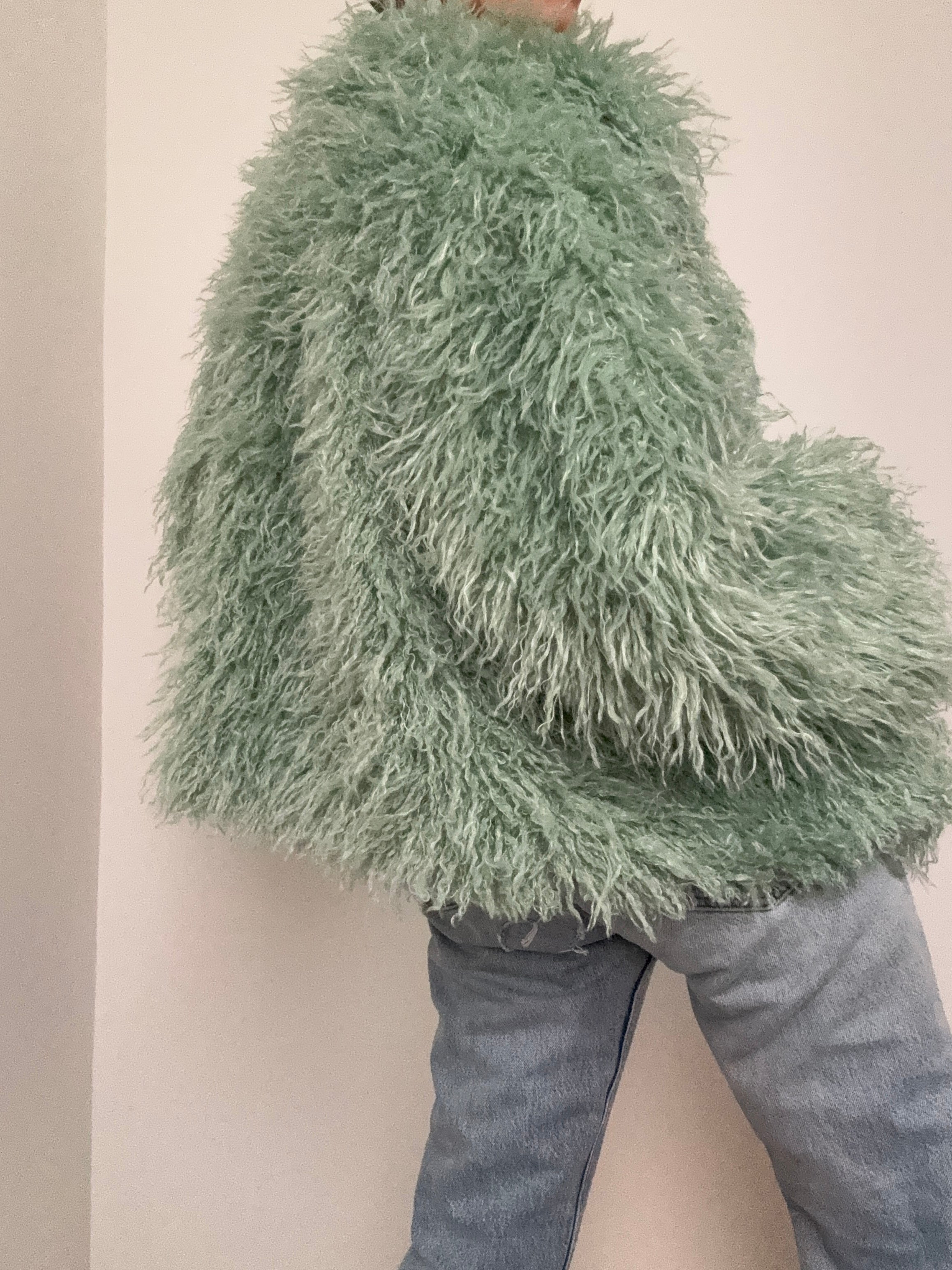 Mint Shaggy Fur | Jackets