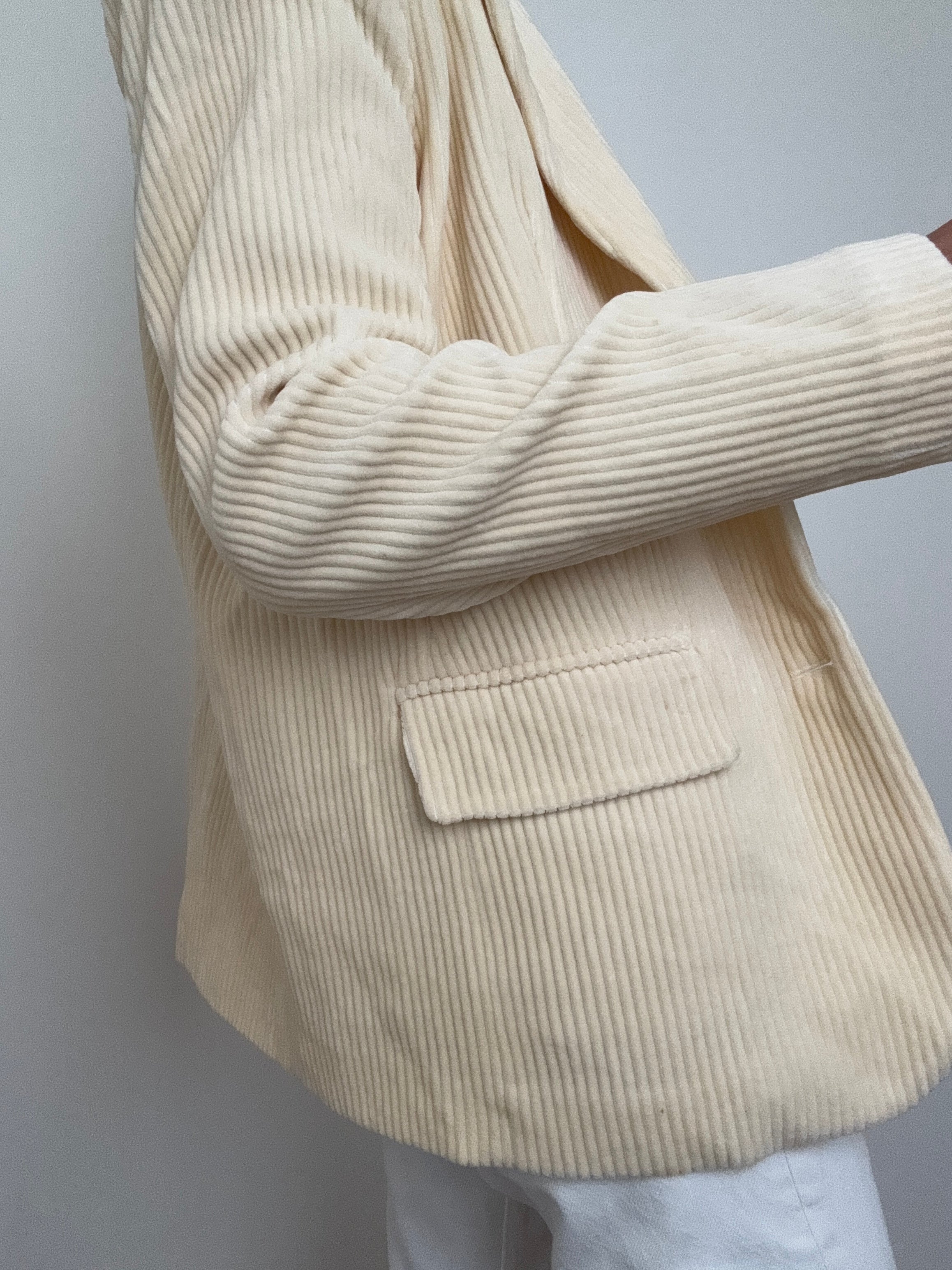 Cream Cord Blazer | Jackets