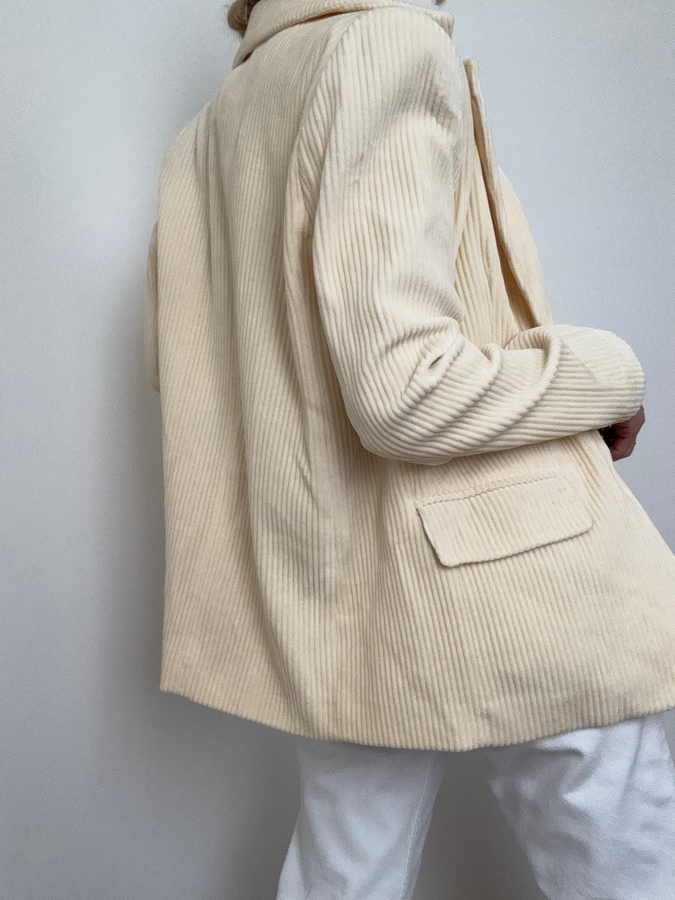 Cream Cord Blazer | Jackets