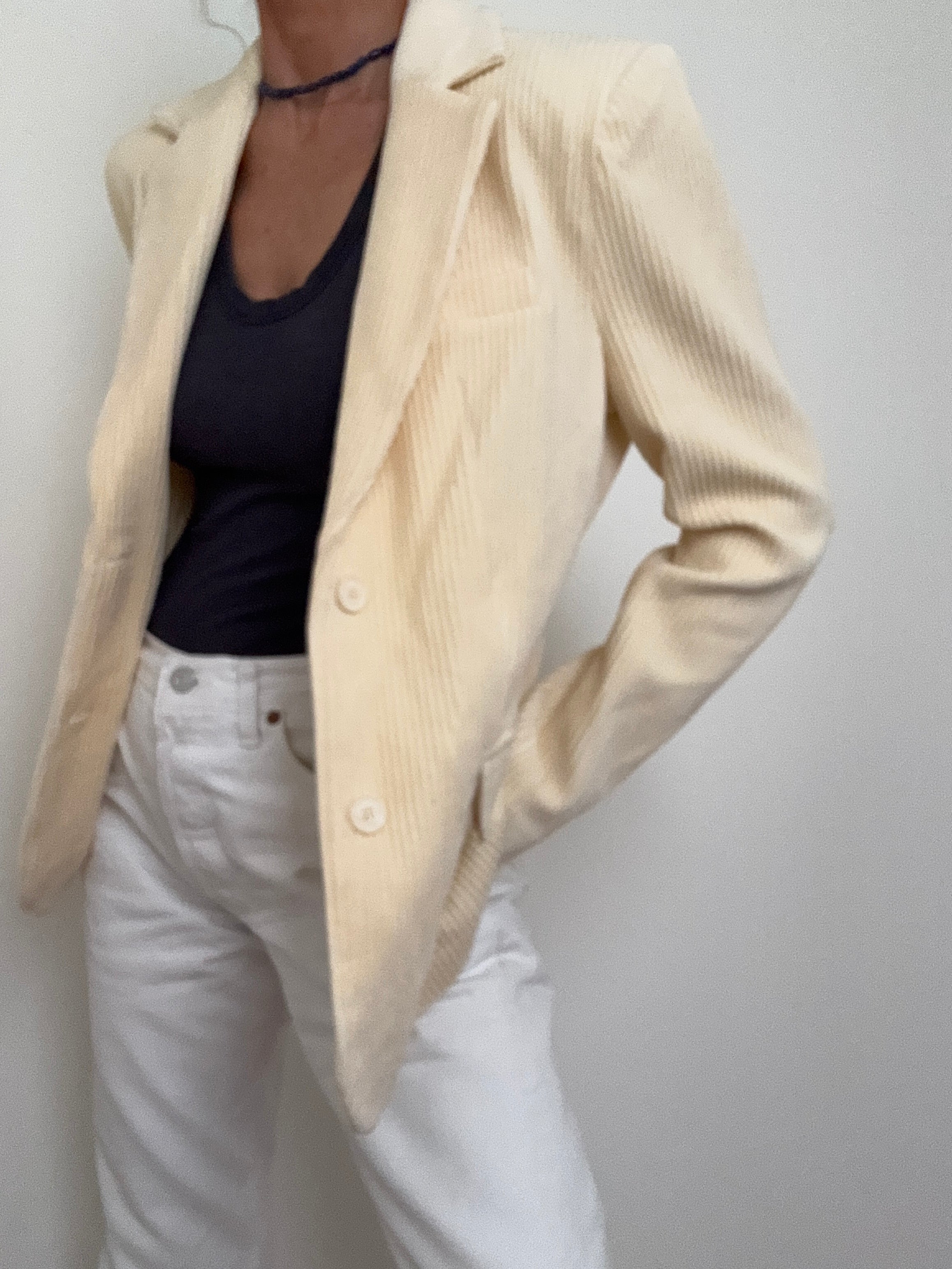Cream Cord Blazer | Jackets