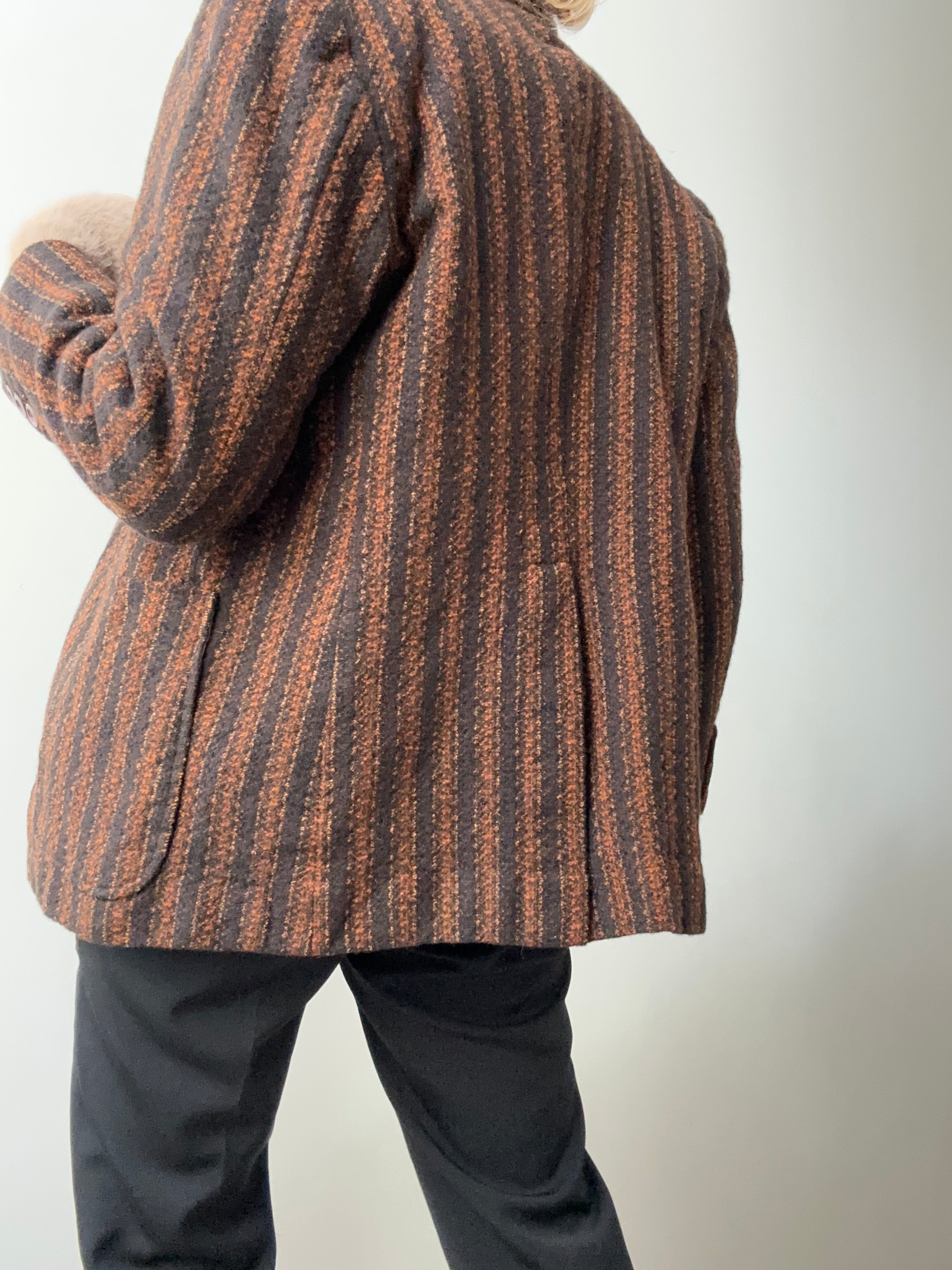 Future Nomads Jackets Small Cropped Sleeve Wool Blazer