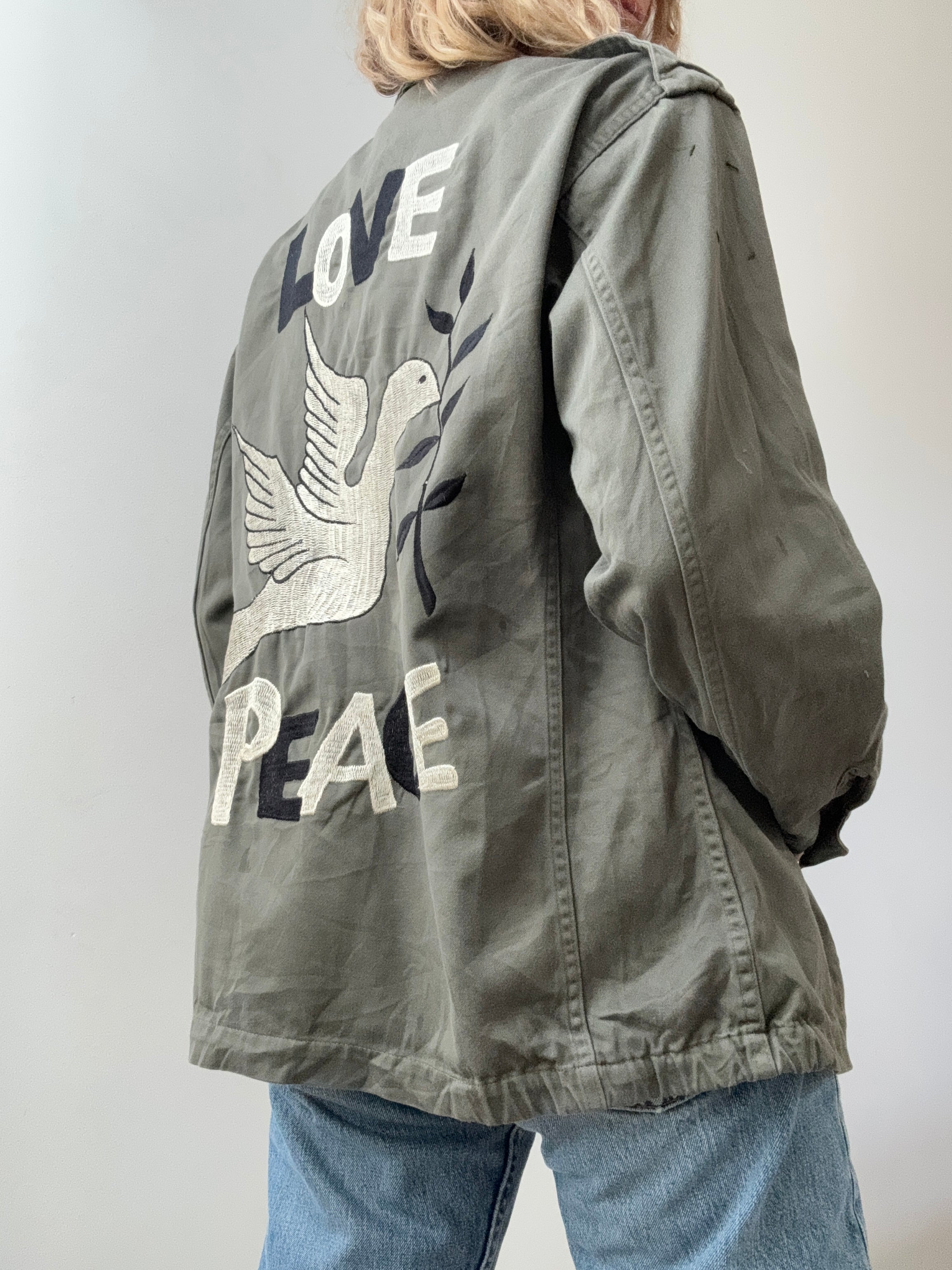 Future Nomads Jackets XSmall Love Peace Army Jacket AW246