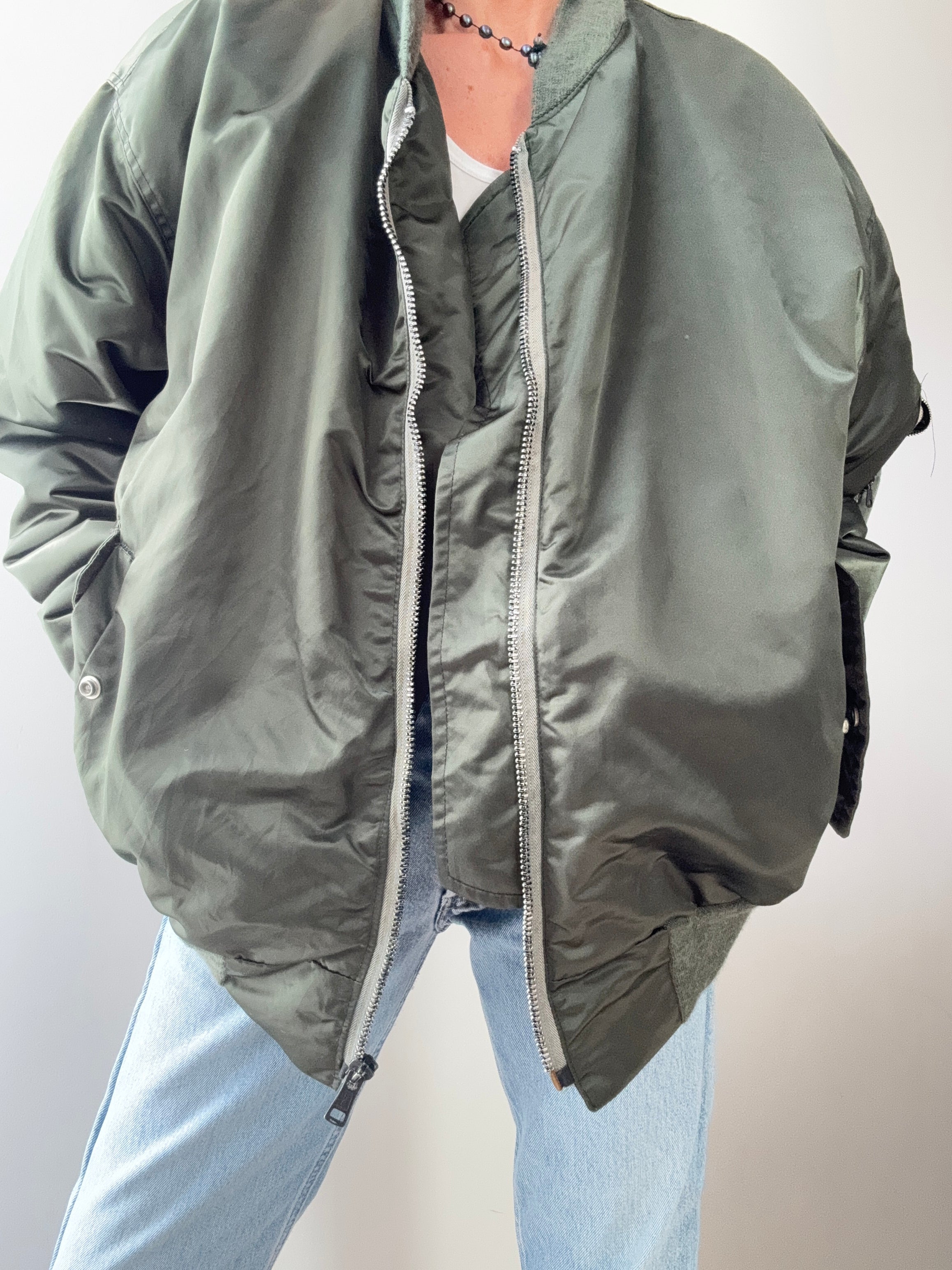 Army Green Bomber Jacket Japan | Jackets