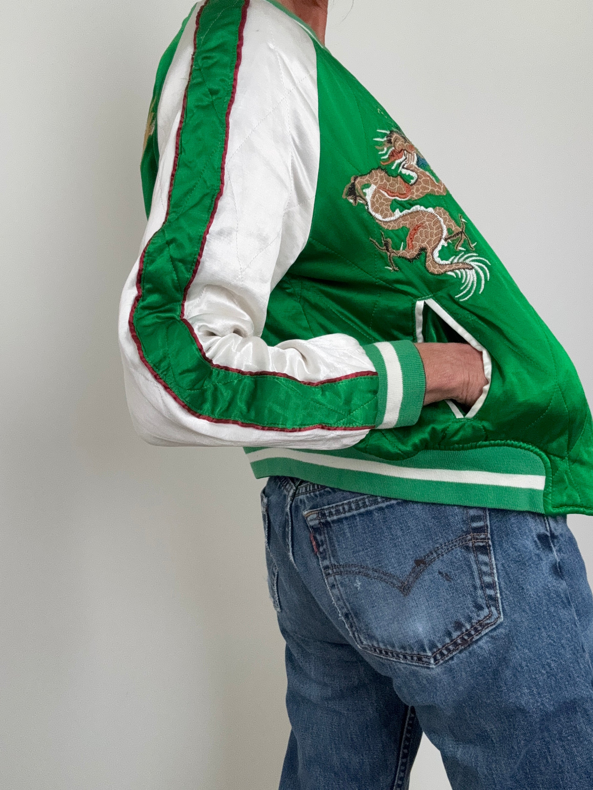 Eagle Green Reversible Bomber | Jackets