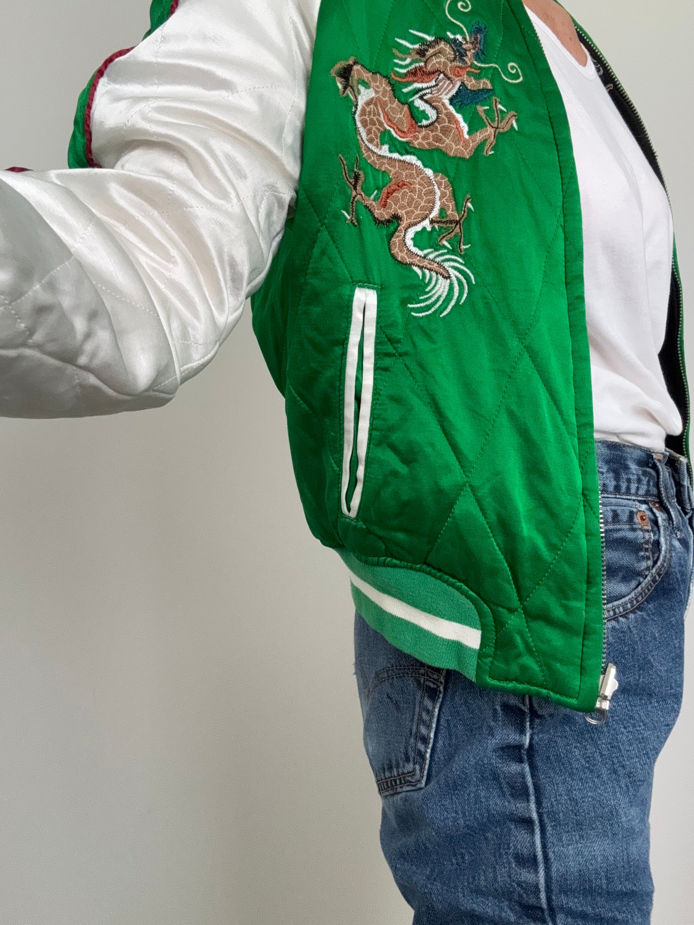 Eagle Green Reversible Bomber | Jackets