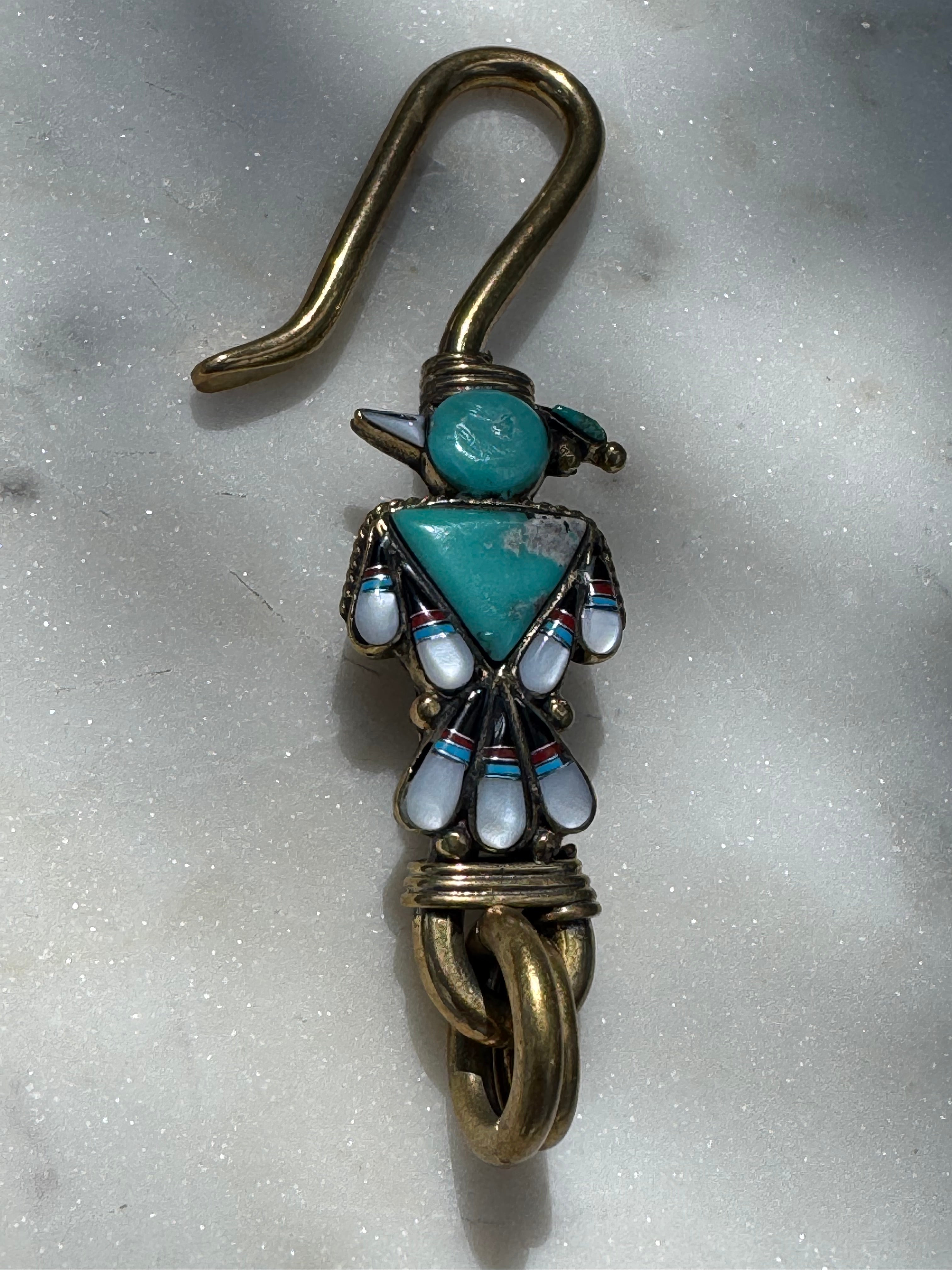 Future Nomads Key Rings Key Ring Turquoise Bird Hook