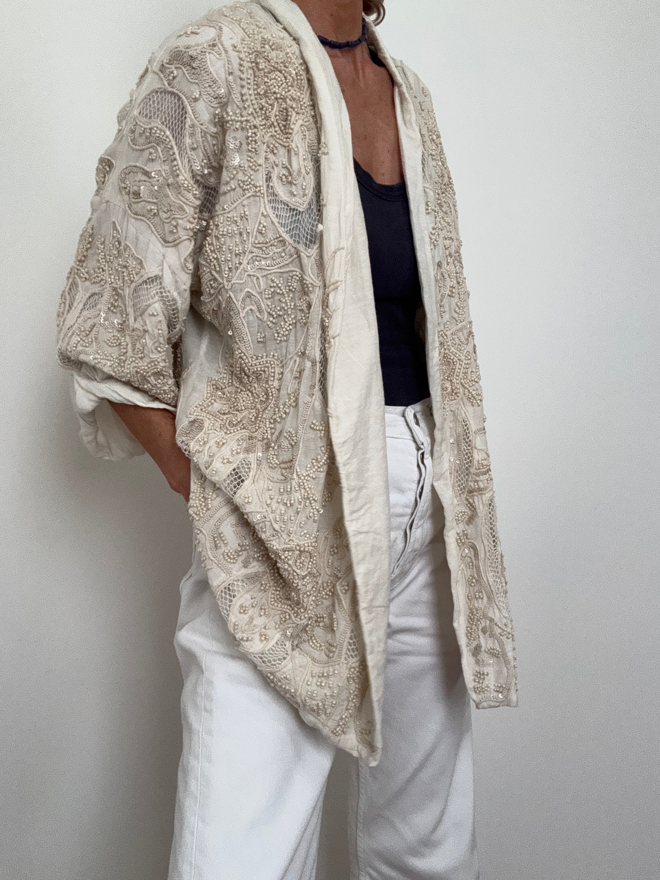 Beaded Cotton Kimono | Kimonos
