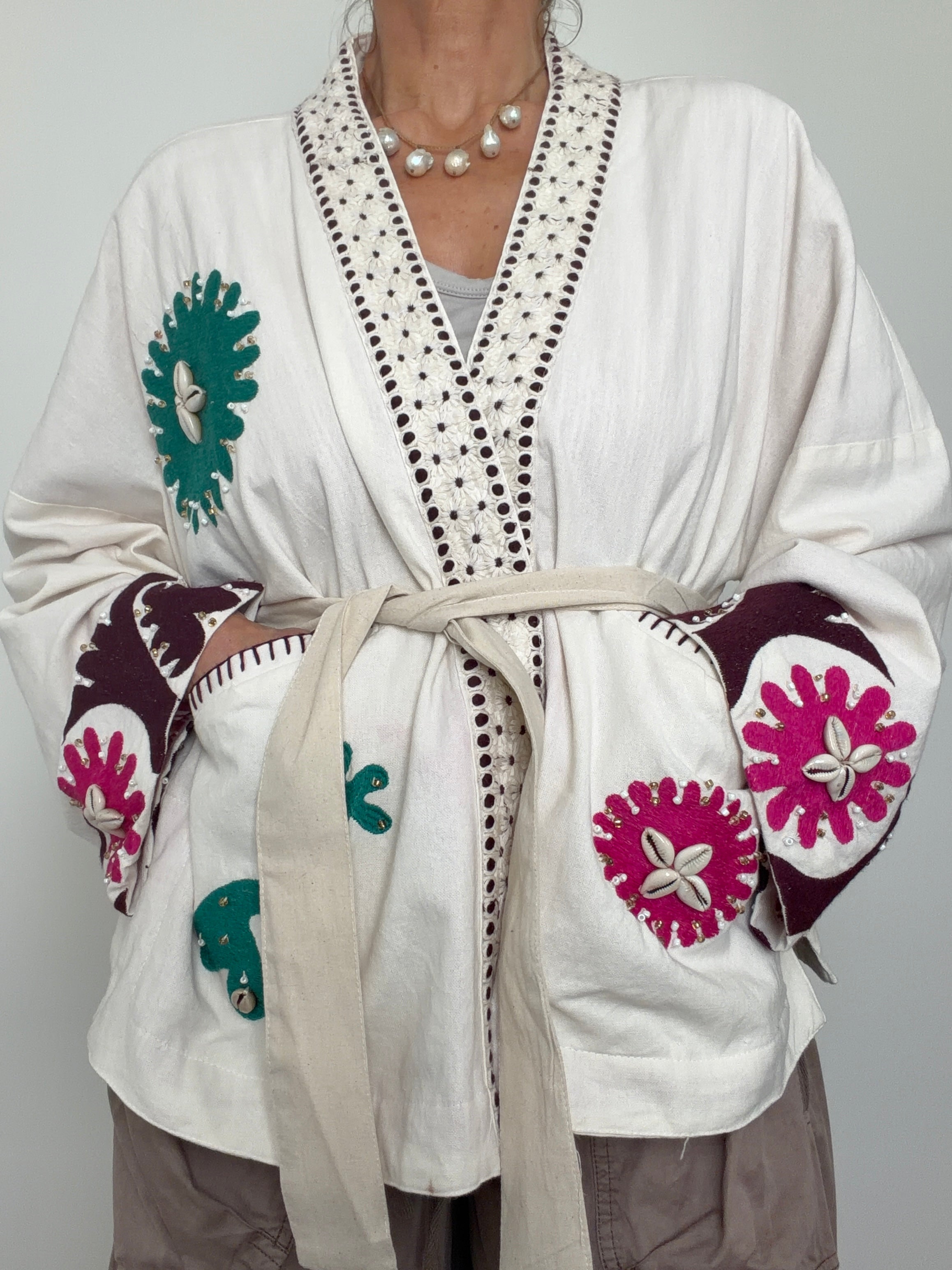 Future Nomads Kimonos one size Hand Embellished Kimono