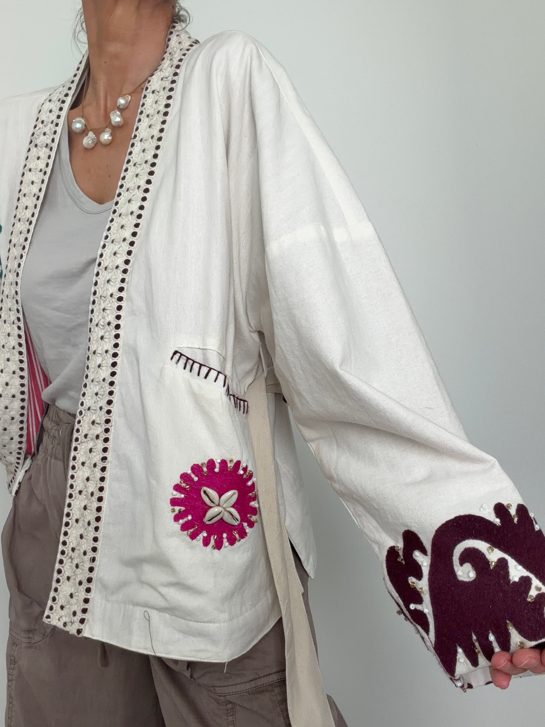 Future Nomads Kimonos one size Hand Embellished Kimono