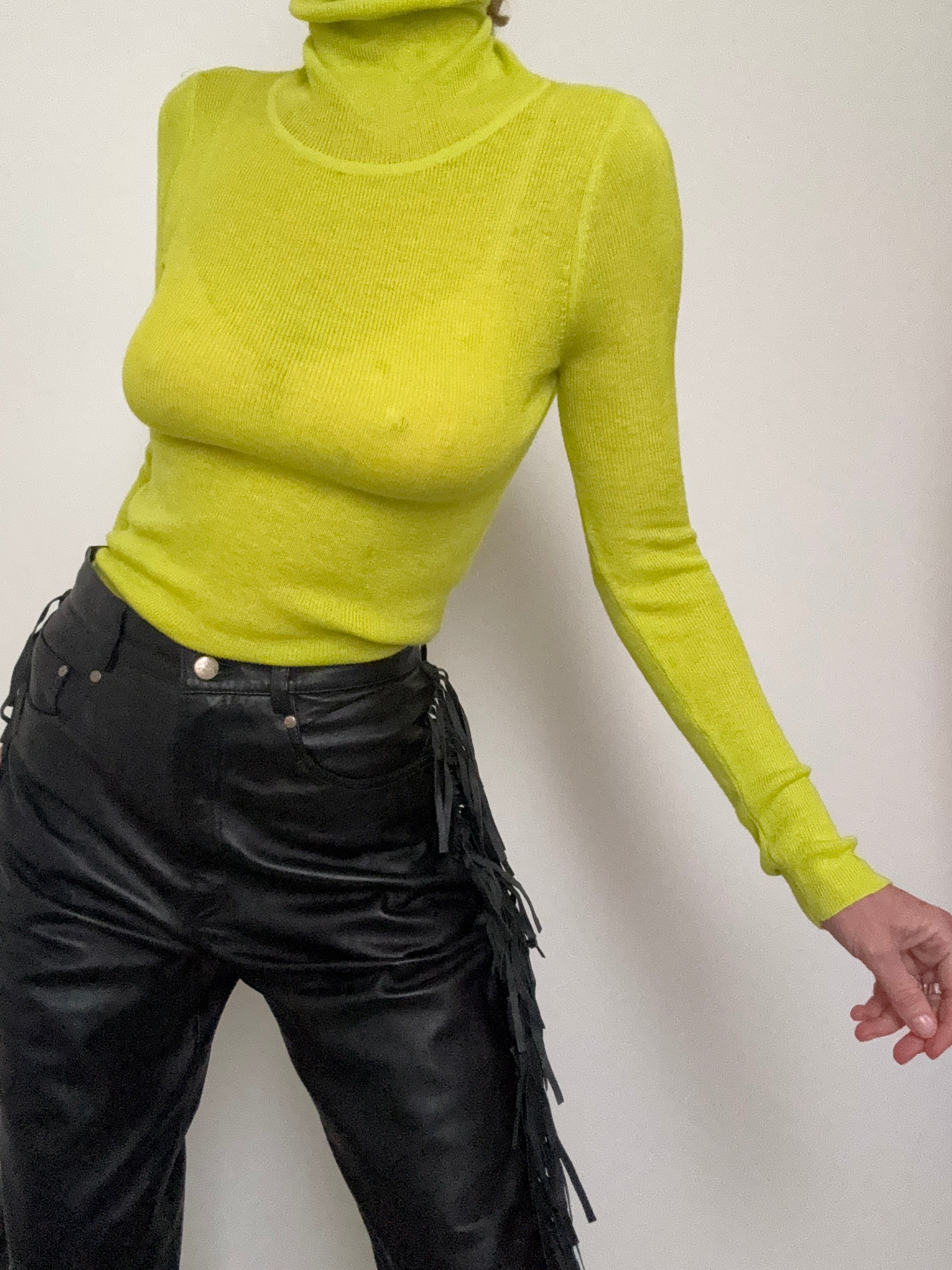 Lime Polo Knit | Knitwear