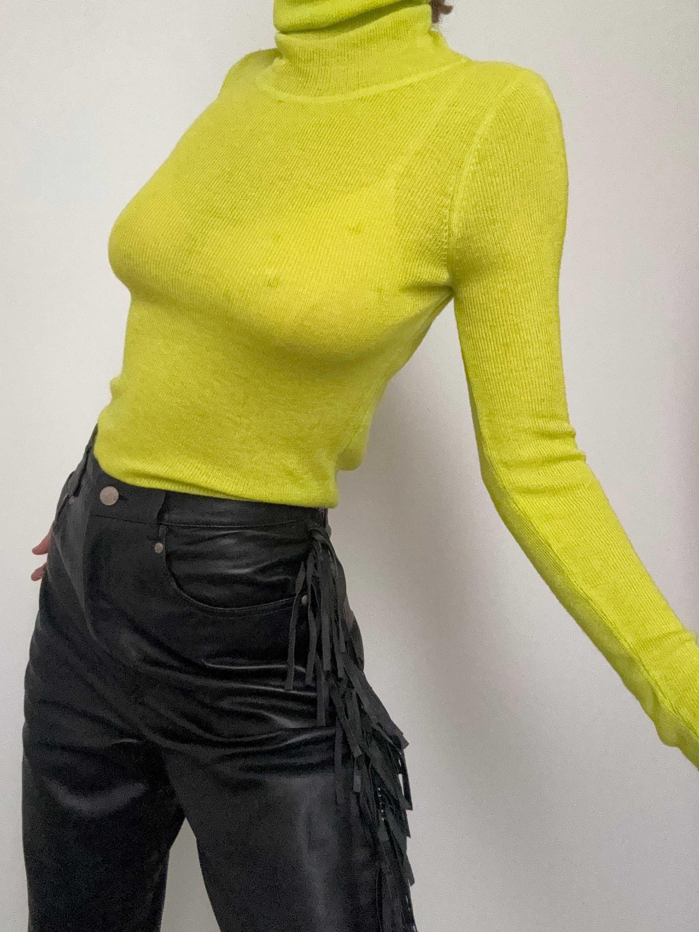 Lime Polo Knit | Knitwear