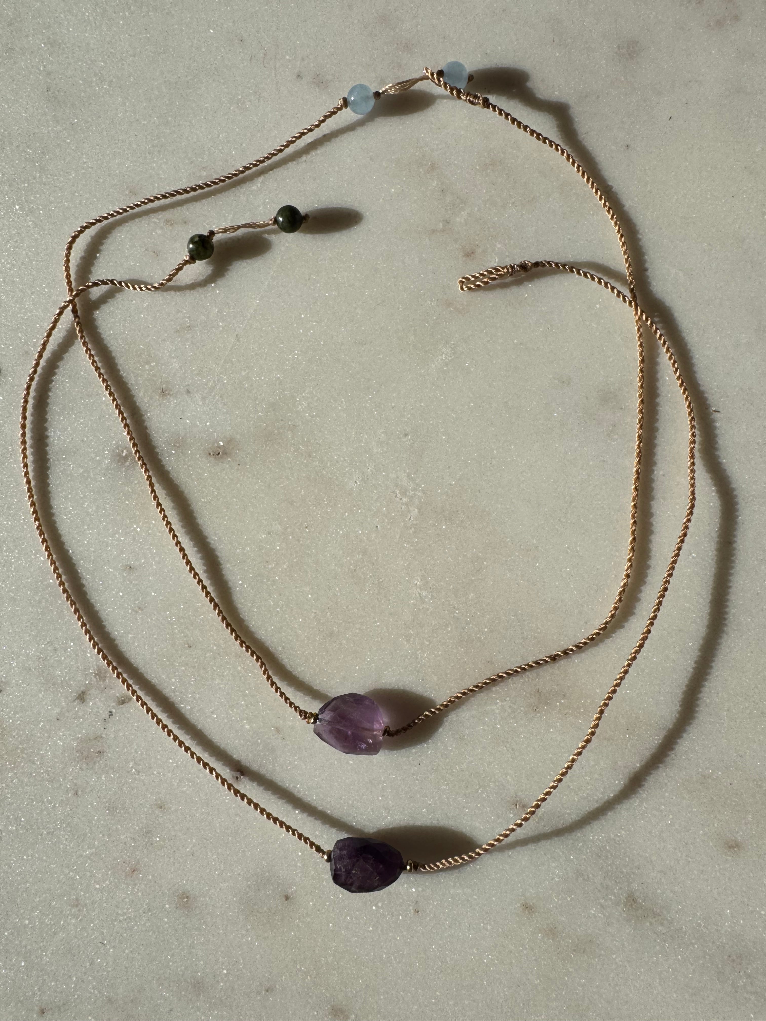 Future Nomads Necklaces 21cm String Amethyst Choker