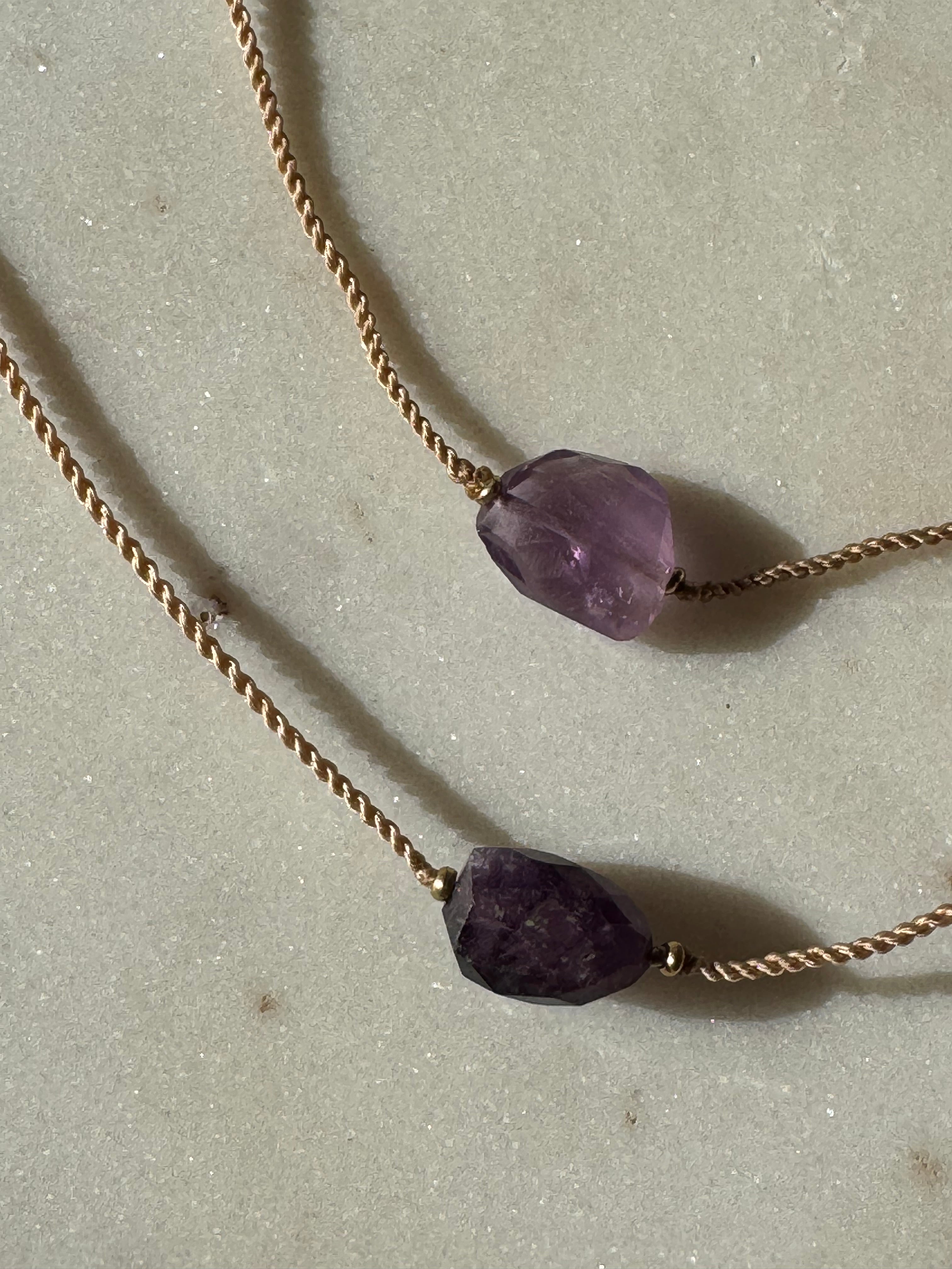 Future Nomads Necklaces 21cm String Amethyst Choker