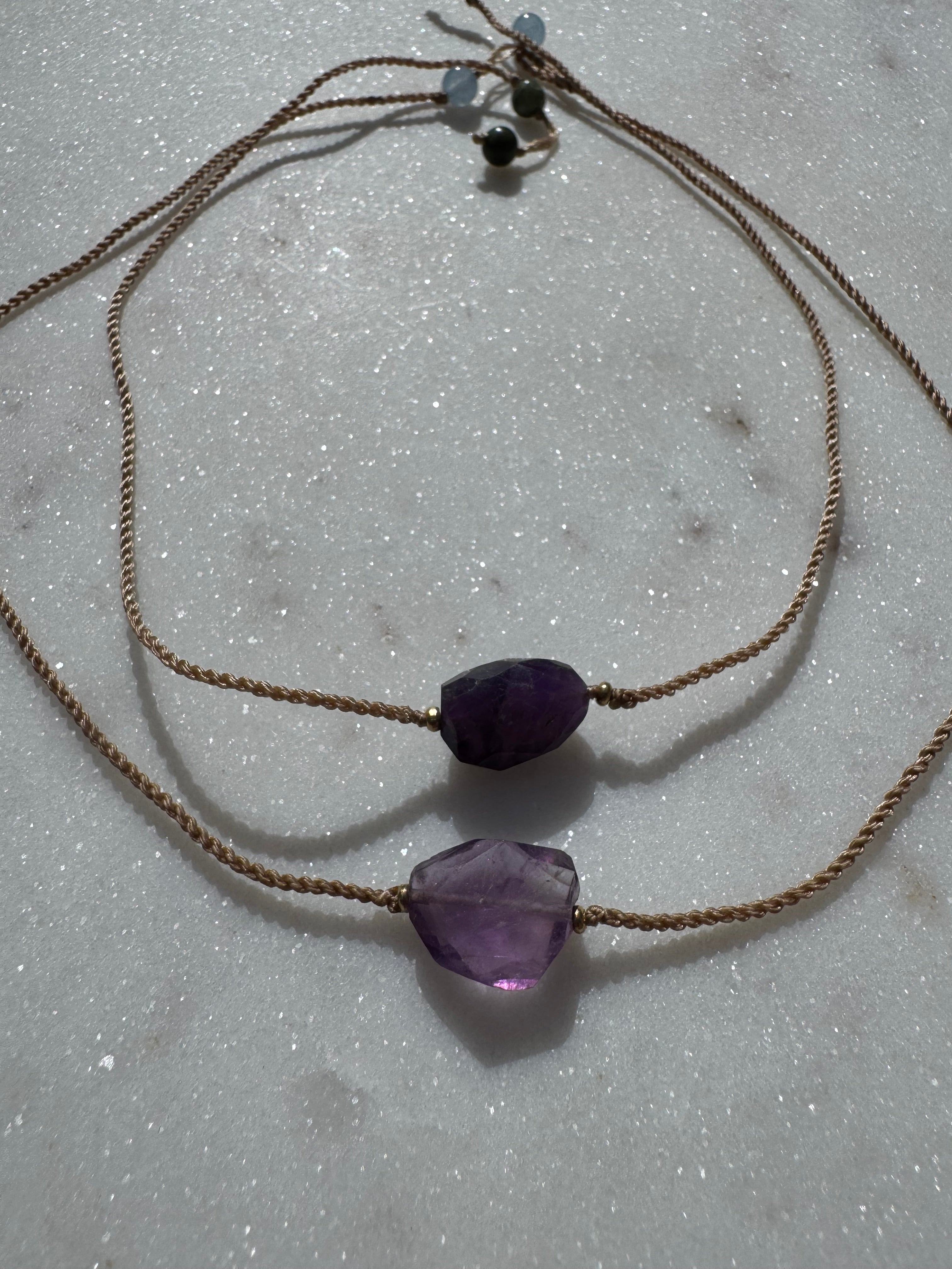 Future Nomads Necklaces 21cm String Amethyst Choker