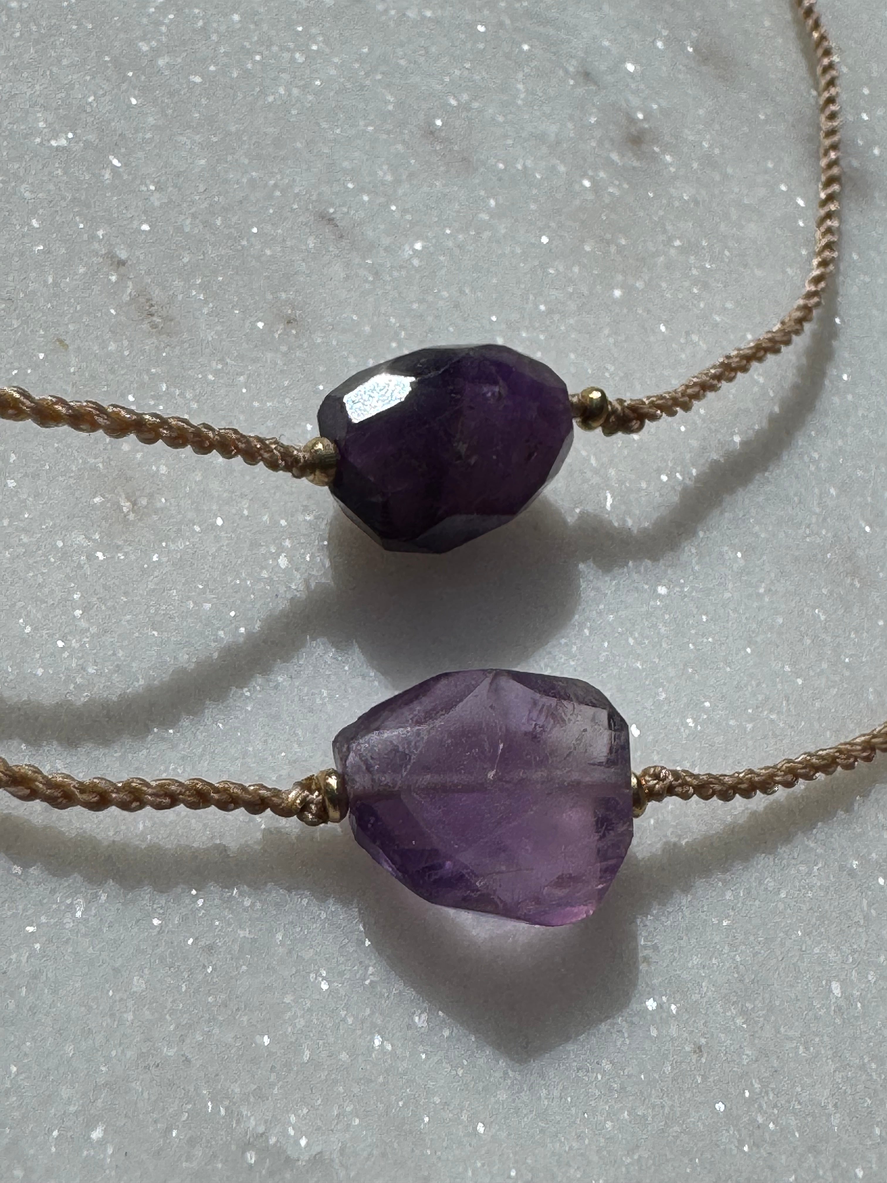 Future Nomads Necklaces 21cm String Amethyst Choker